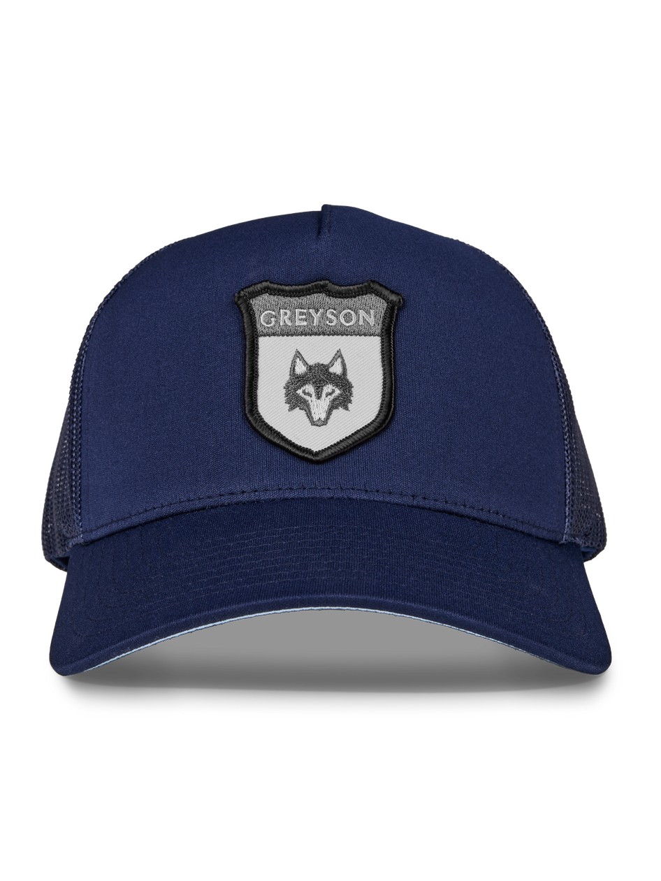 Greyson Clothiers Icon Crest Trucker Hat in MALTESE