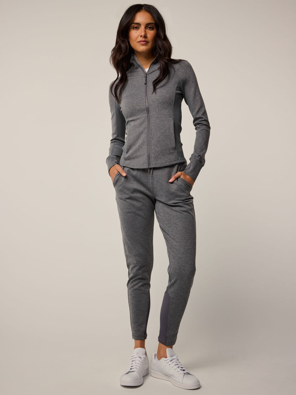 Greyson Clothiers Sequoia Melange Full-Zip Jacket in SMOKE HEATHER