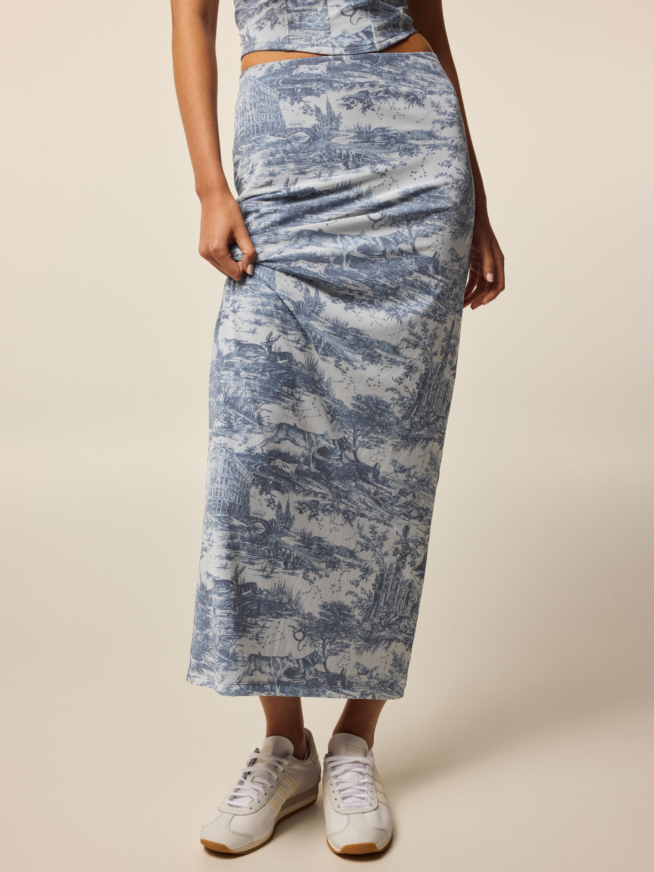 Womens Huntress Toile Mesh Midi Skirt - 36