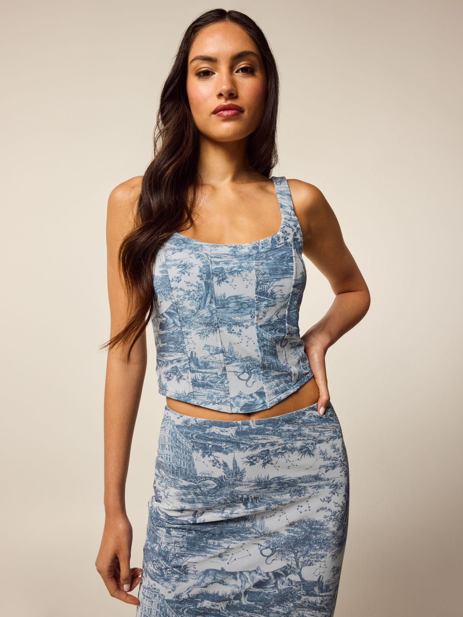 Greyson Clothiers Huntress Toile Mesh Corset Top