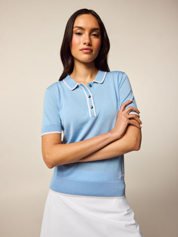 Bardot Short Sleeve Sweater Polo