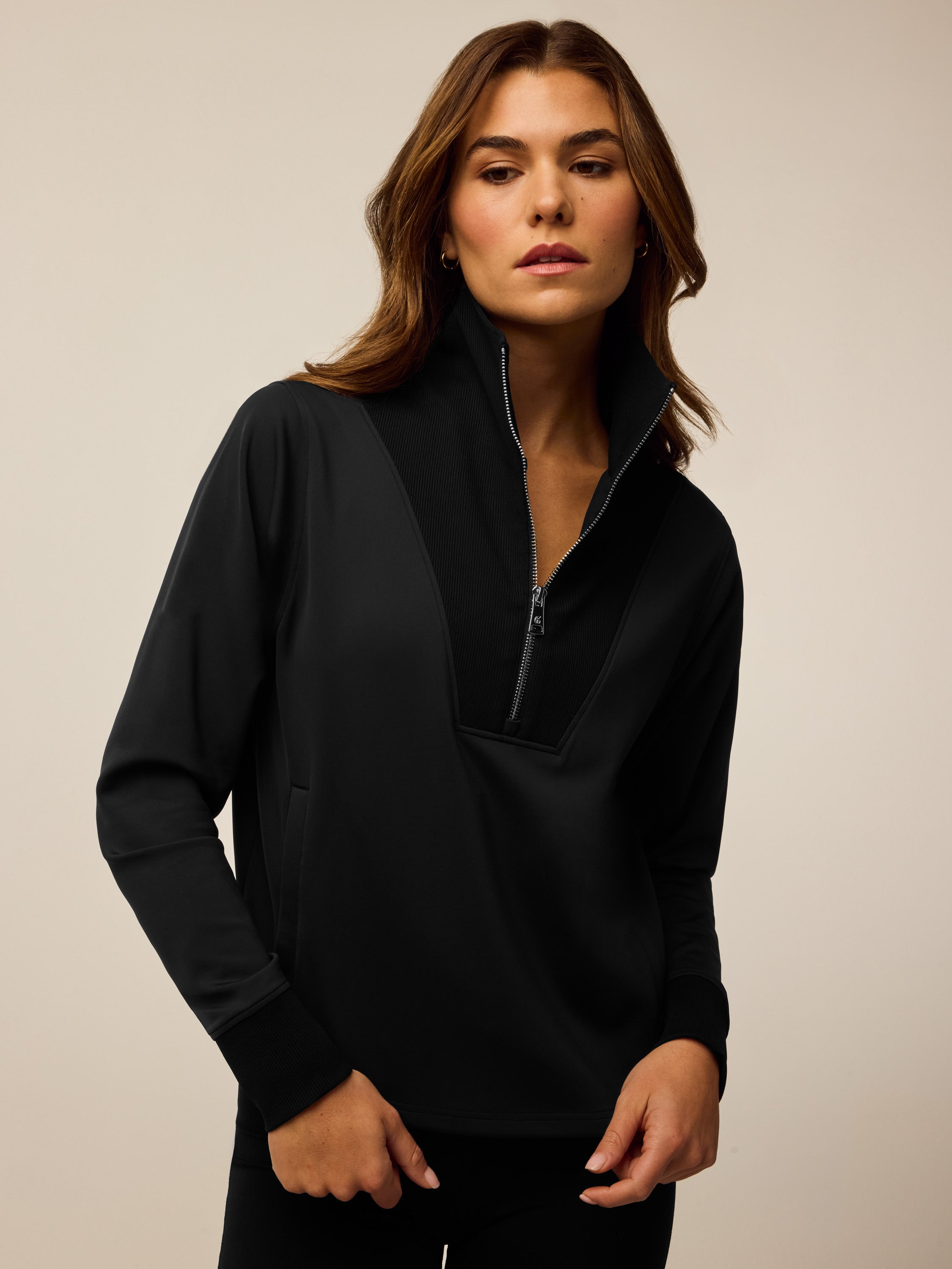 GREYSON ネイビー ハーフジップシャツ Womens Soleil Half Zip Pullover - Lightweight Performance Top