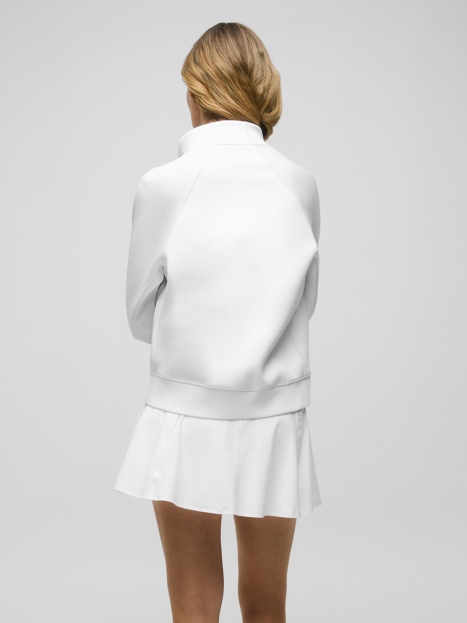 Arctic Kristina Half-Zip - Back View, Raglan Seam & Ribbed Hem Detail, Women's Golf Layer | Greyson Clothiers