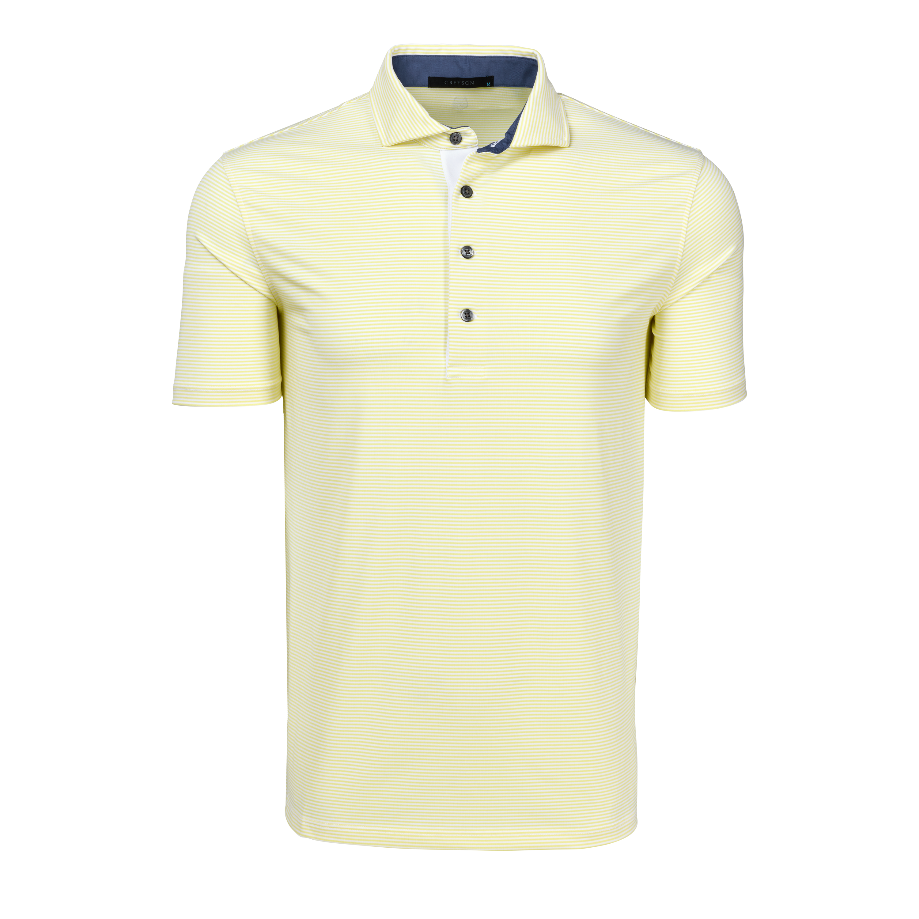 Mens Saranac Short Sleeve Polo - Performance Striped Polo with