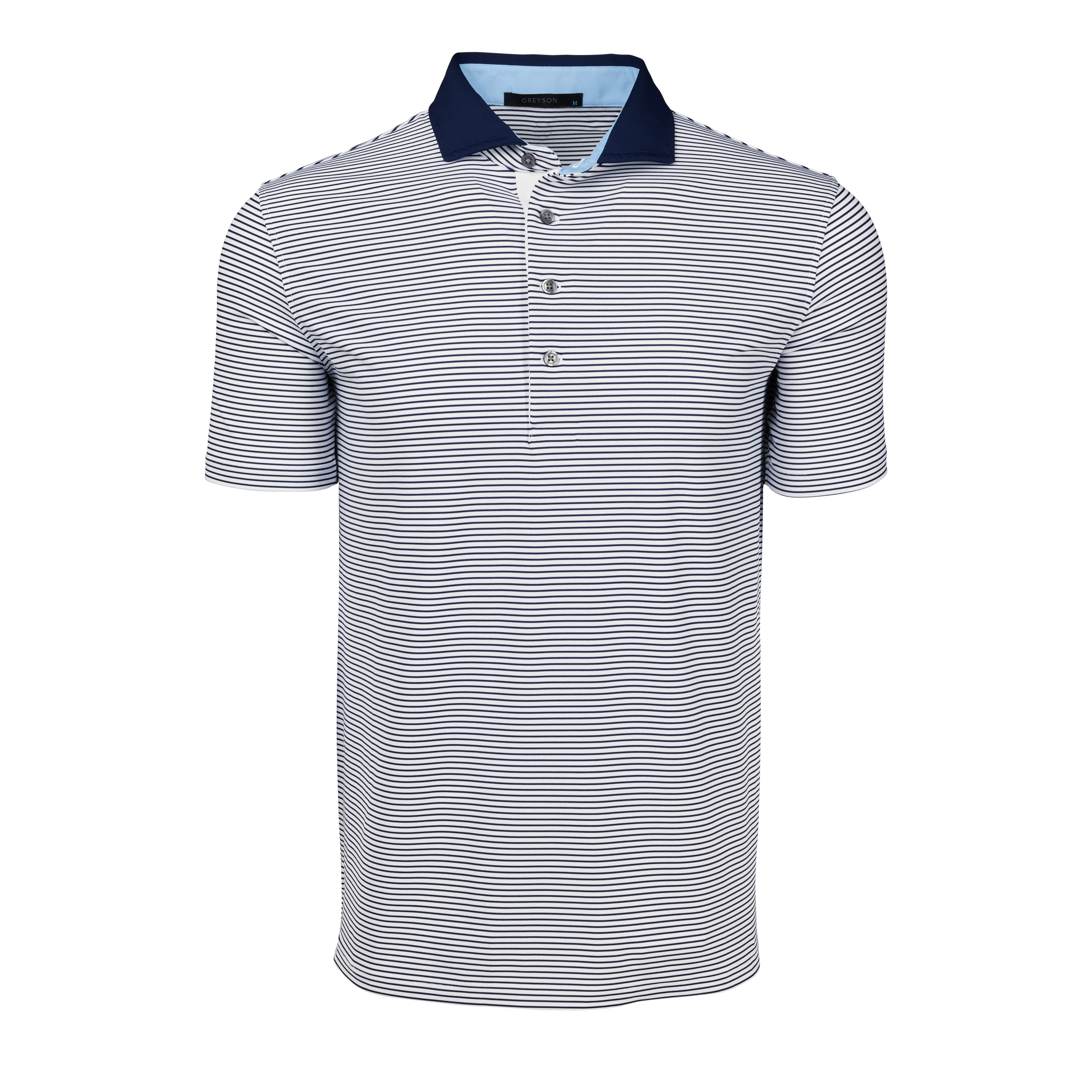 Mens Aurora Short Sleeve Polo - Performance Striped Polo with
