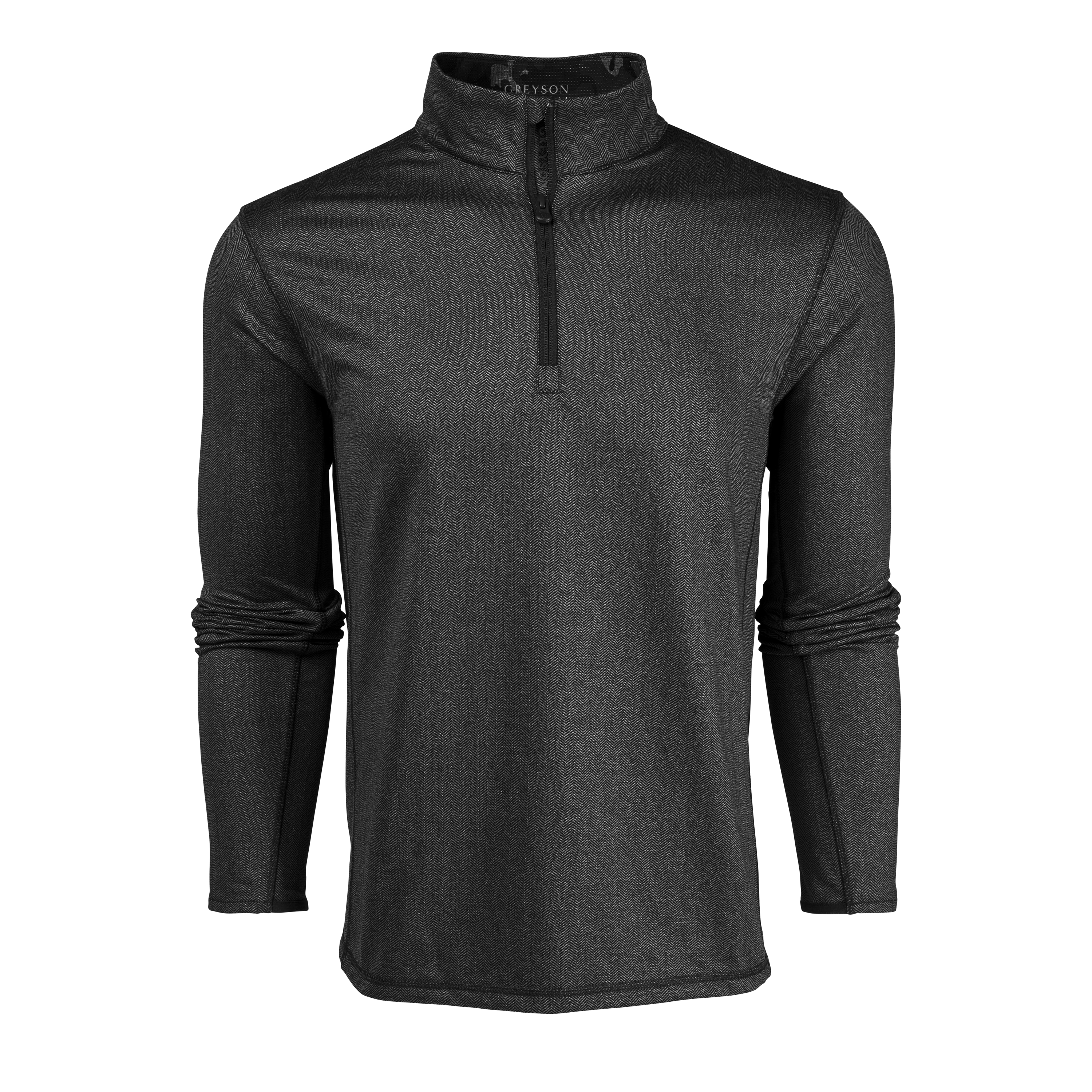 Mens Colorado Herringbone Quarter-Zip - Midweight Performance Mock Mens Colorado Herringbone Quarter-Zip - Midweight Performance Mock