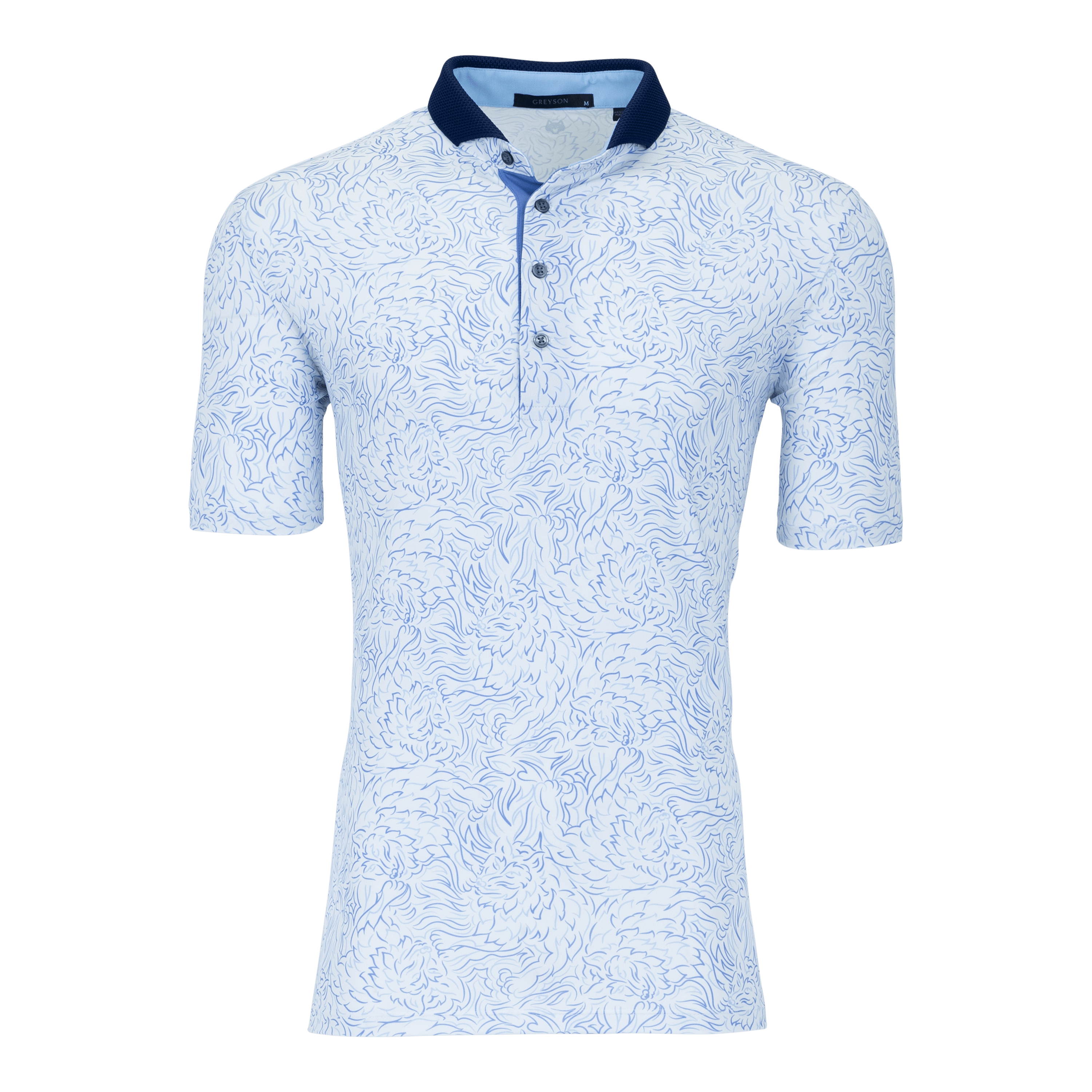 最新 GREYSON グレイソン Den of Thieves Polo M Mens Den of Thieves Short Sleeve Polo - Performance Printed