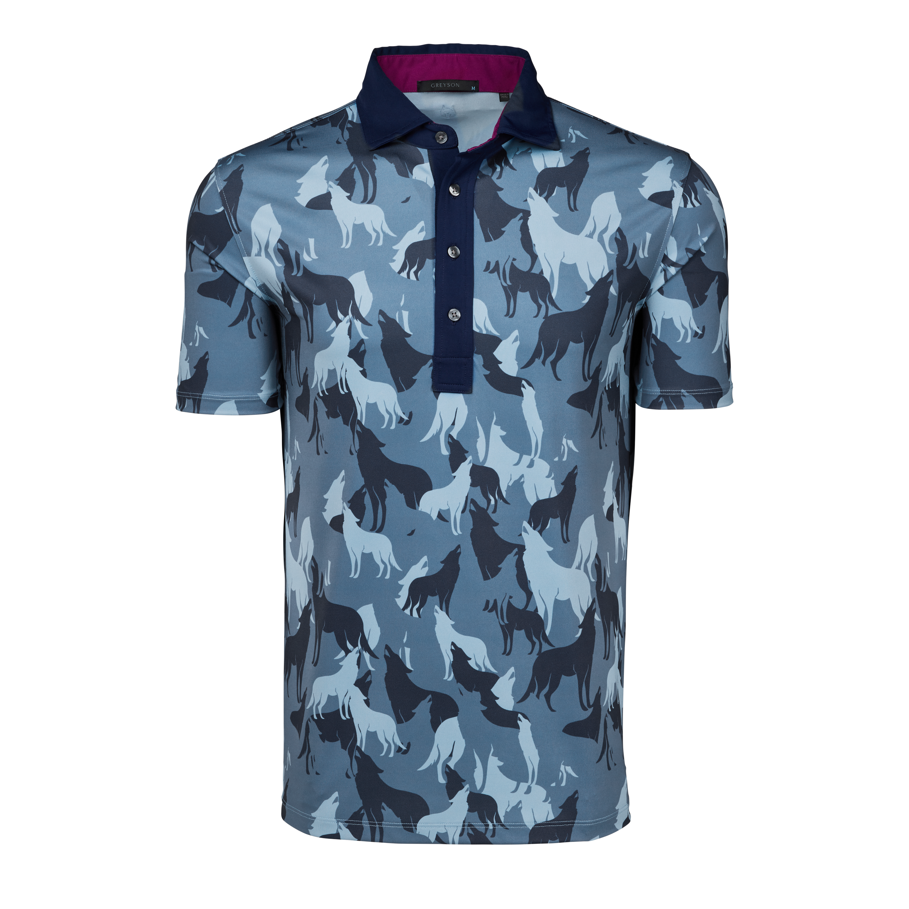 Mens In the Shadows Short Sleeve Polo - Performance Printed Polo