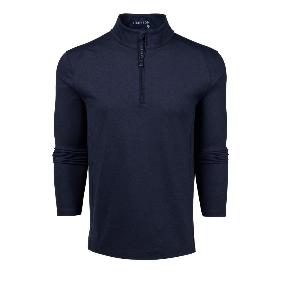 Maltese Blue Rhinebeck Sport Quarter-Zip Men's Golf Midlayer - Front View | Greyson Clothiers