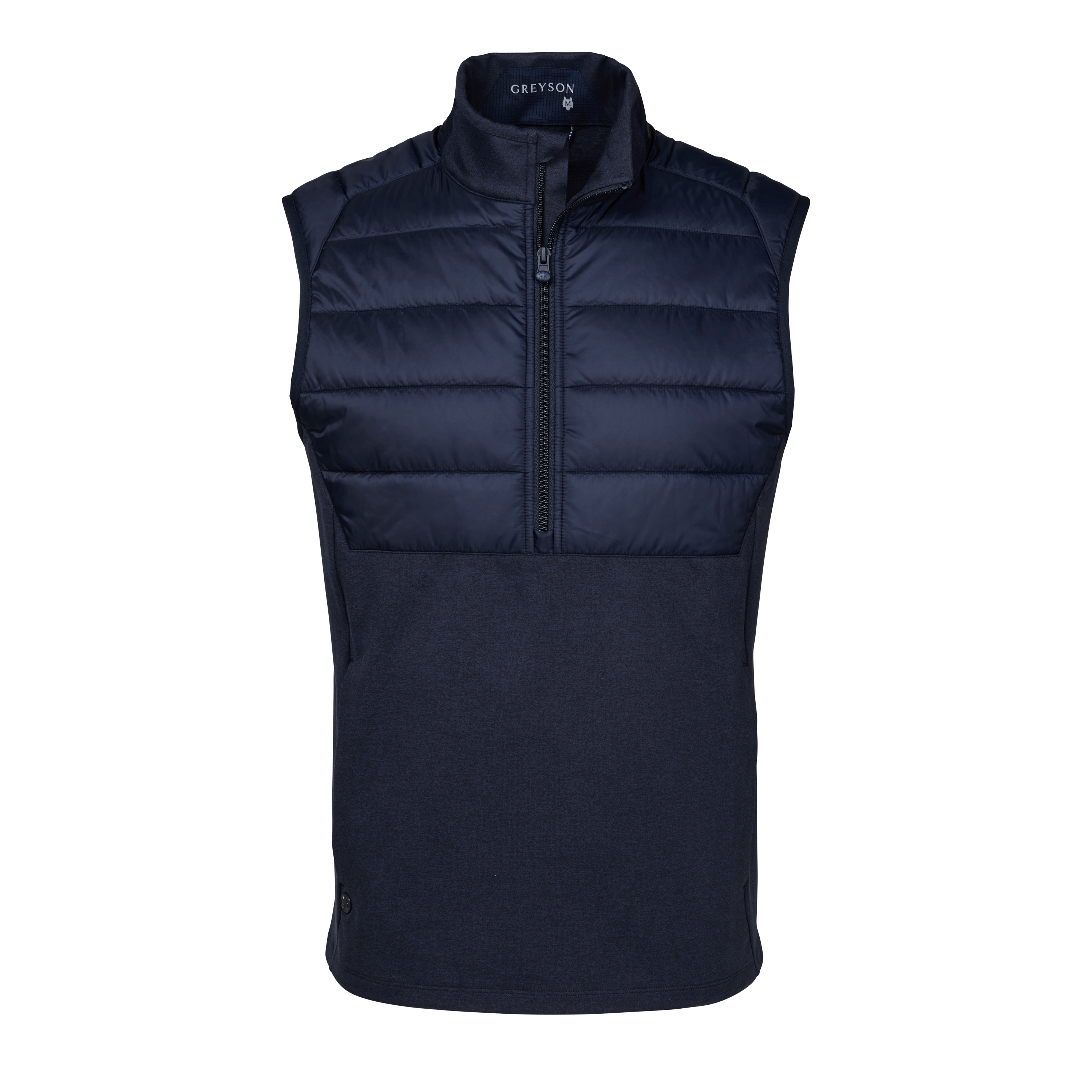 Mens Rhinebeck Hybrid Quarter-Zip Vest - Midweight Quilted Mens Rhinebeck Hybrid Quarter-Zip Vest - Midweight Quilted