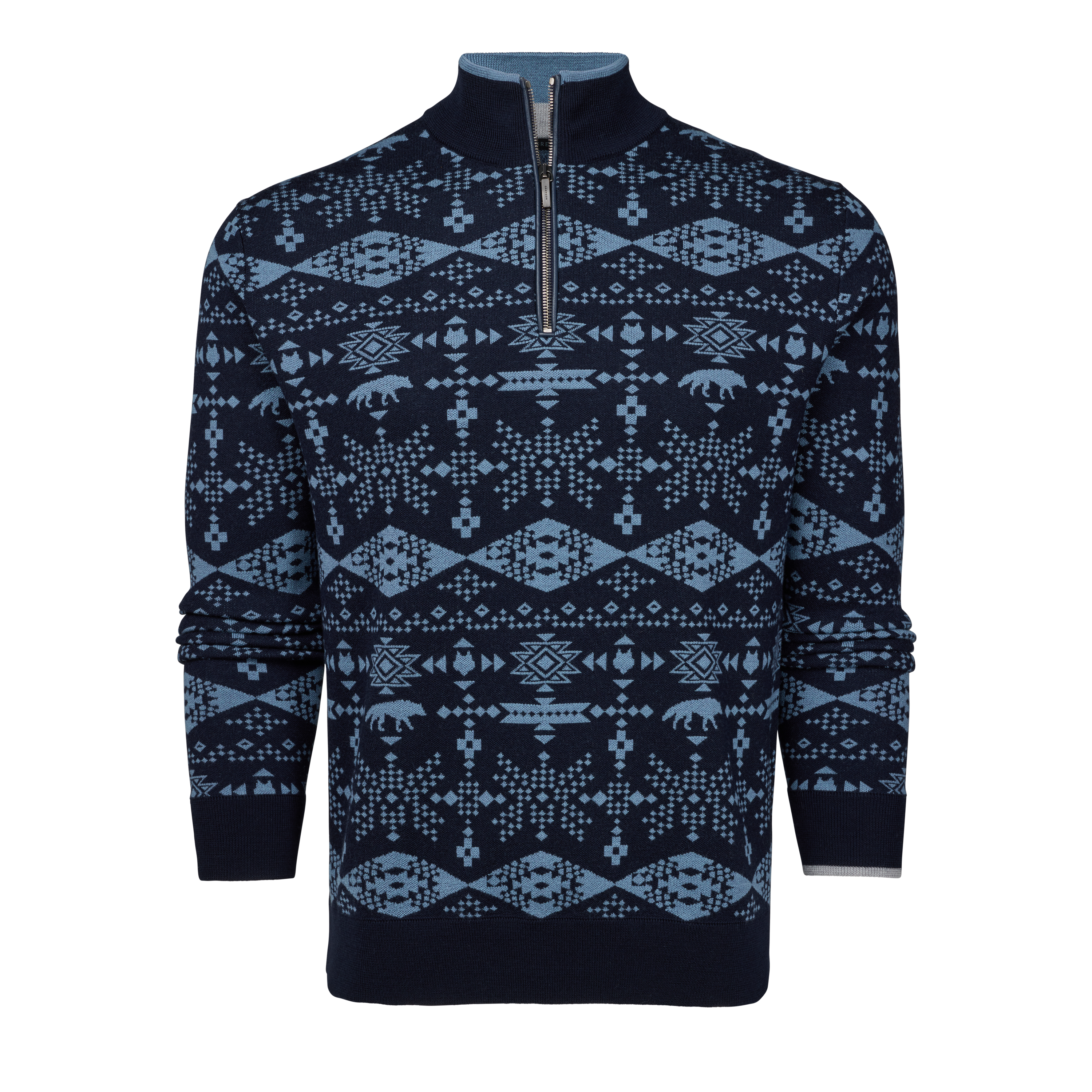 Mens Saratoga Grand Teton Quarter-Zip Sweater - Lightweight
