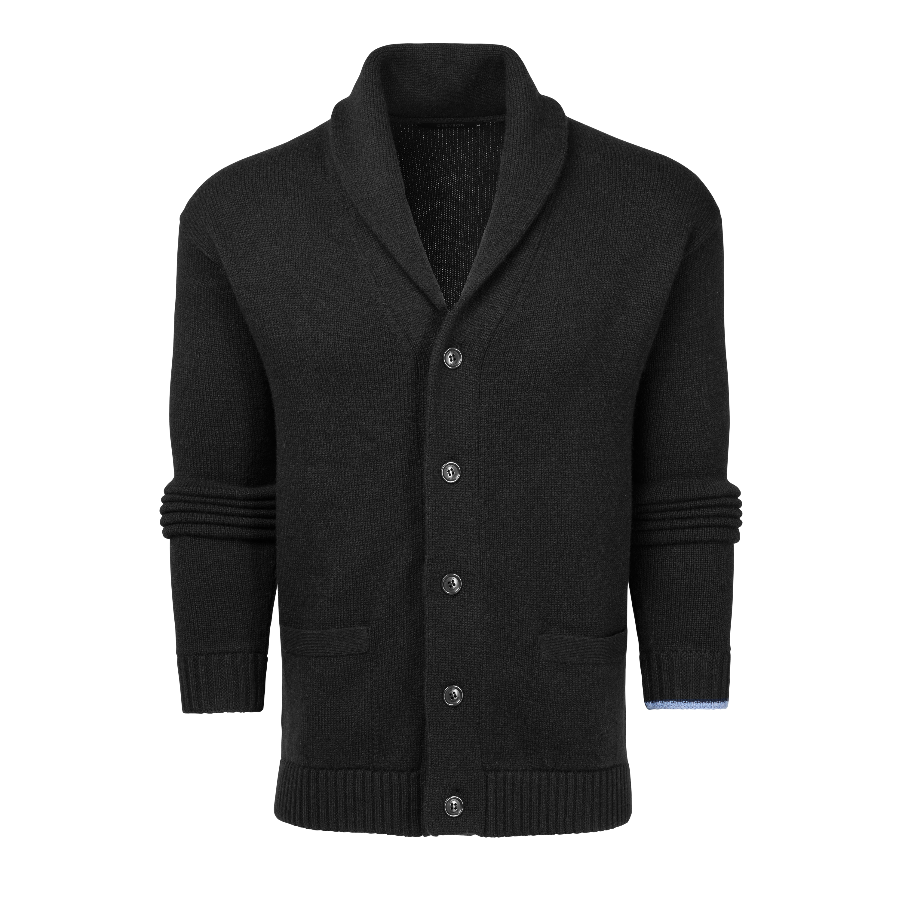 Mens Ottawa Shawl Cardigan - Wool-Cashmere Blend Button-Up