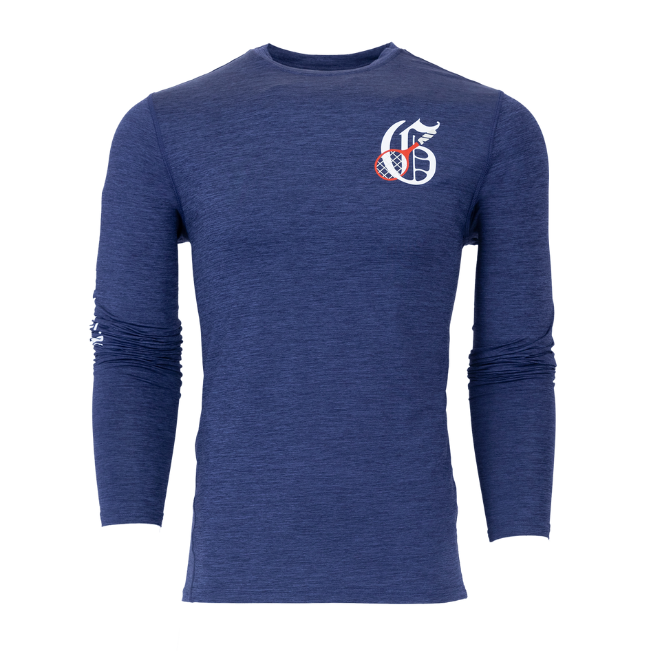 Greyson Clothiers Wolf Of Queens Guide Long Sleeve Tee in MALTESE BLUE