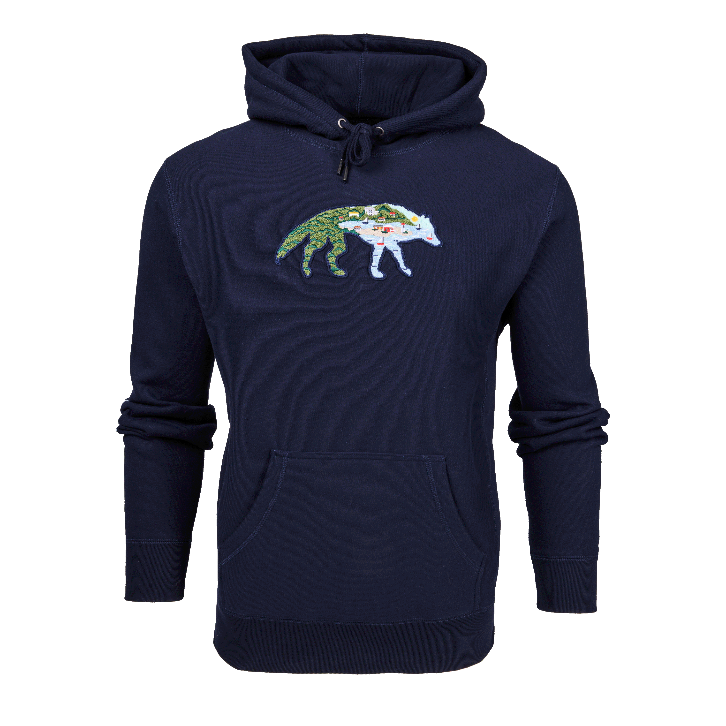 Mens H.S. Stalking Wolf Fireside Hoodie | Greyson Clothiers