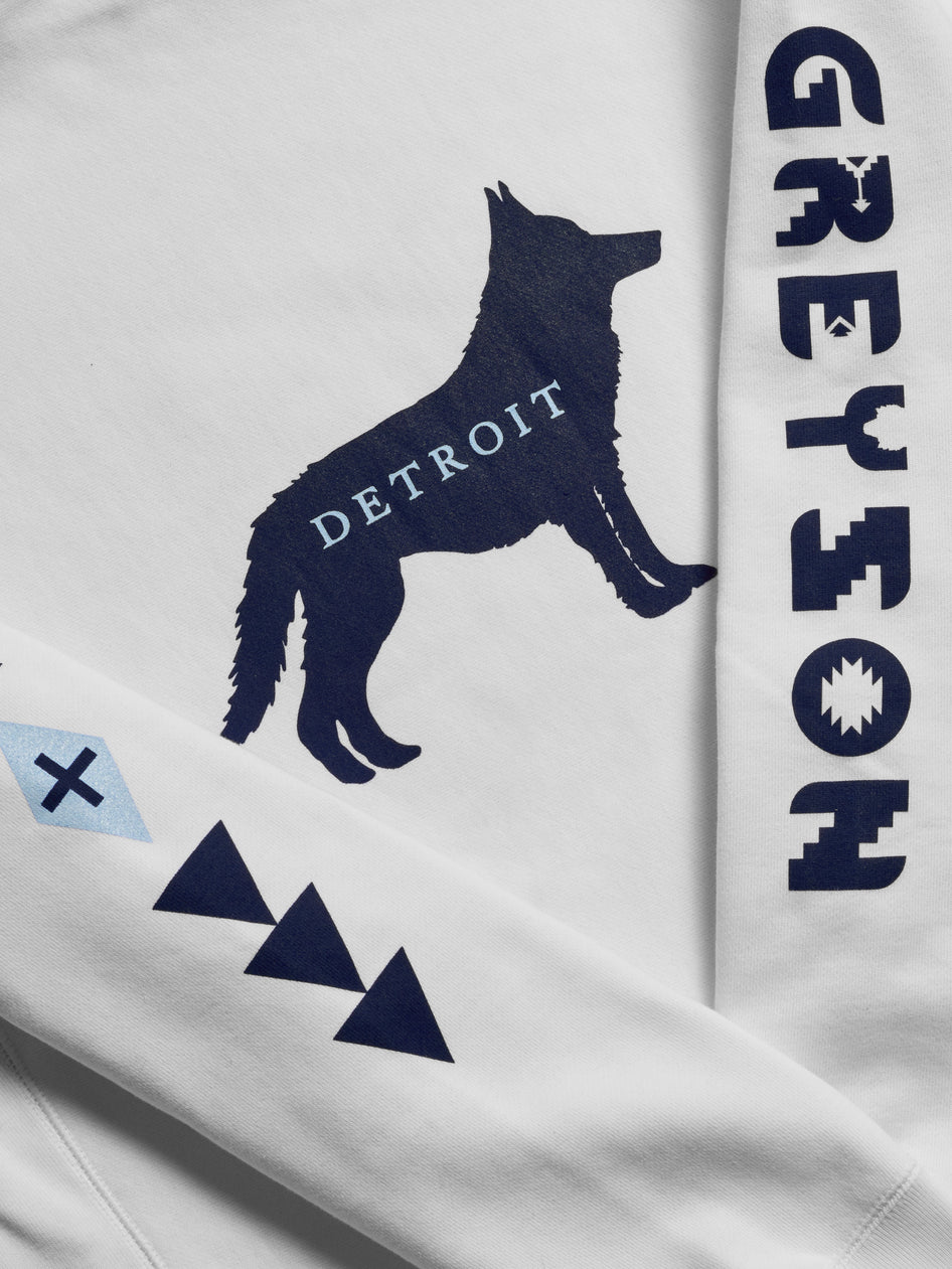 Greyson Clothiers Wolf & Arrows Fireside Hoodie in ARCTIC