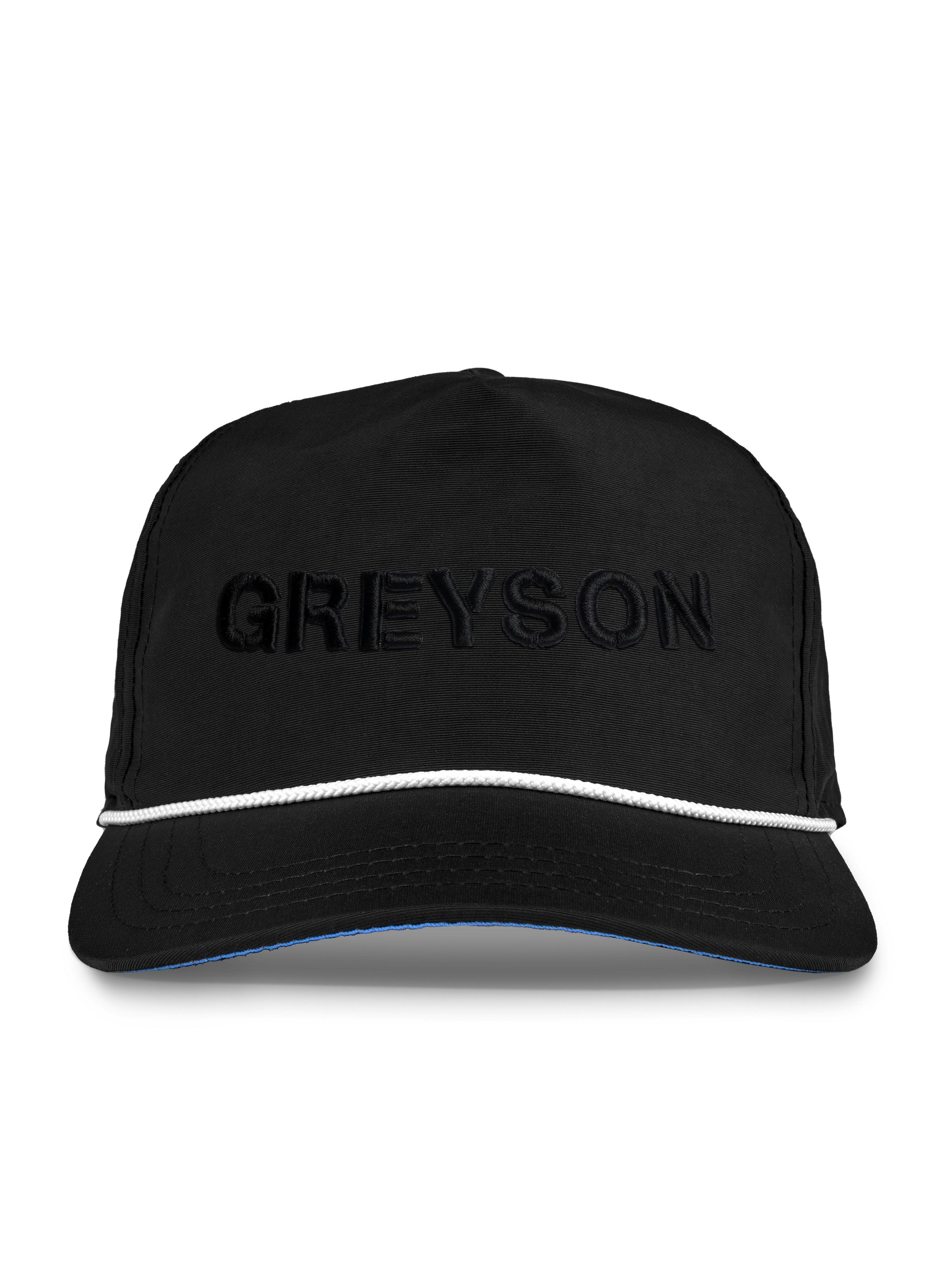 Mens Greyson Block Rope Hat - Structured Flat Brim Snapback Cap Mens Greyson Block Rope Hat - Structured Flat Brim Snapback Cap