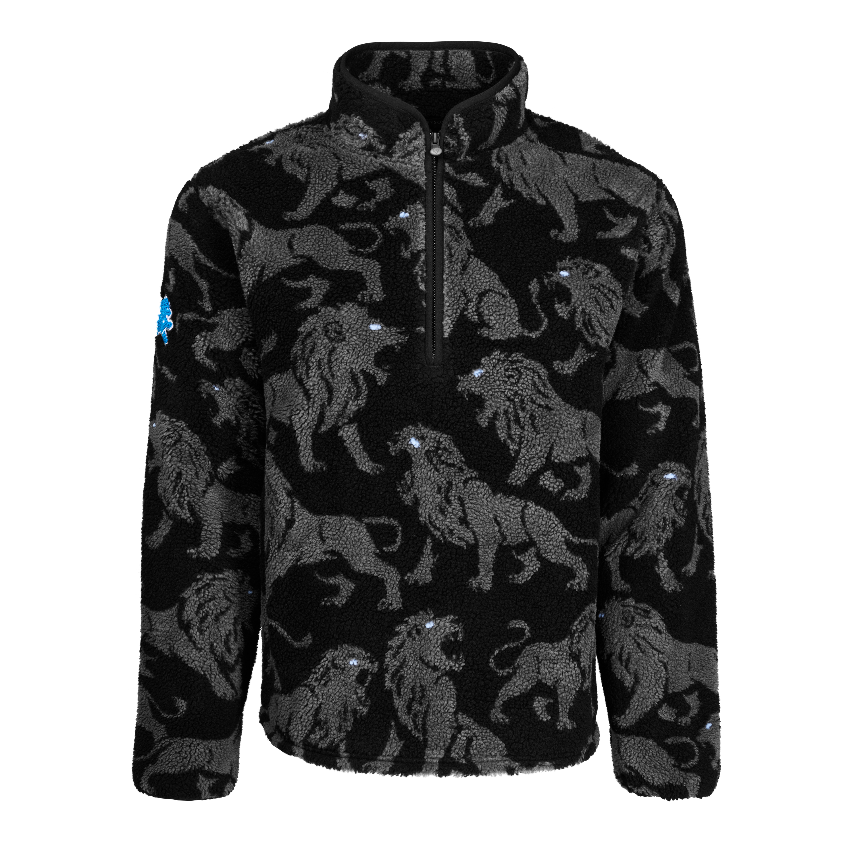 Mens Detroit Lions Sherpa Half-Zip Jacket - Limited Edition Sherpa