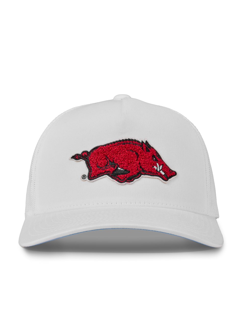 Greyson Clothiers University of Arkansas Trucker Hat in ARCTIC