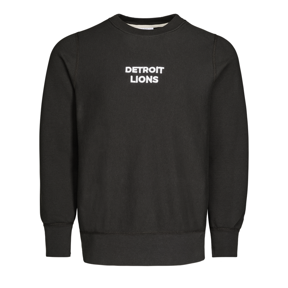 Greyson Clothiers Detroit Lions Vintage Blackout Natural Crewneck