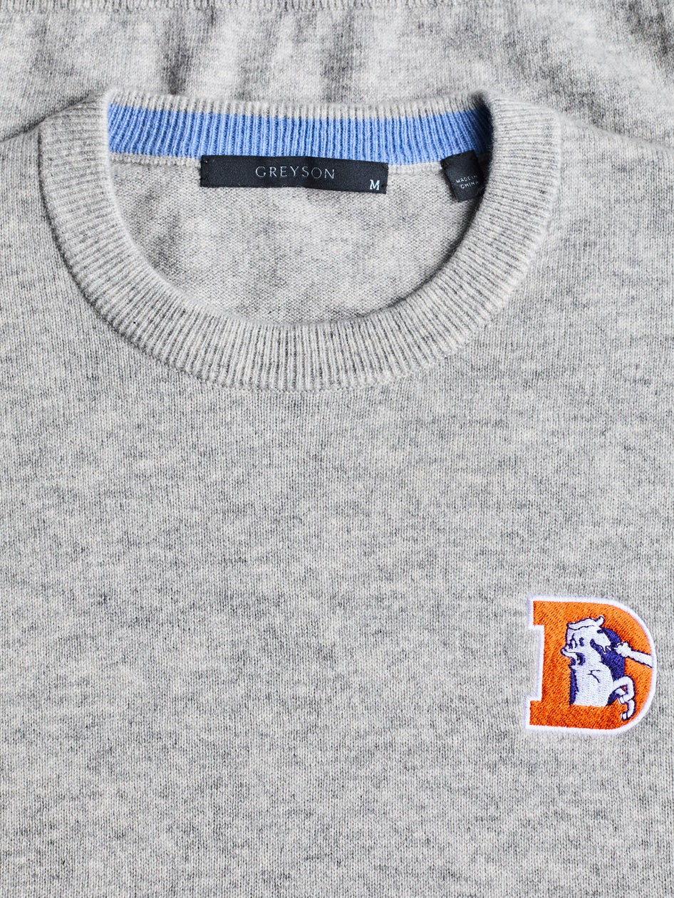 Greyson Clothiers Denver Broncos Tomahawk Cashmere Crewneck Sweater