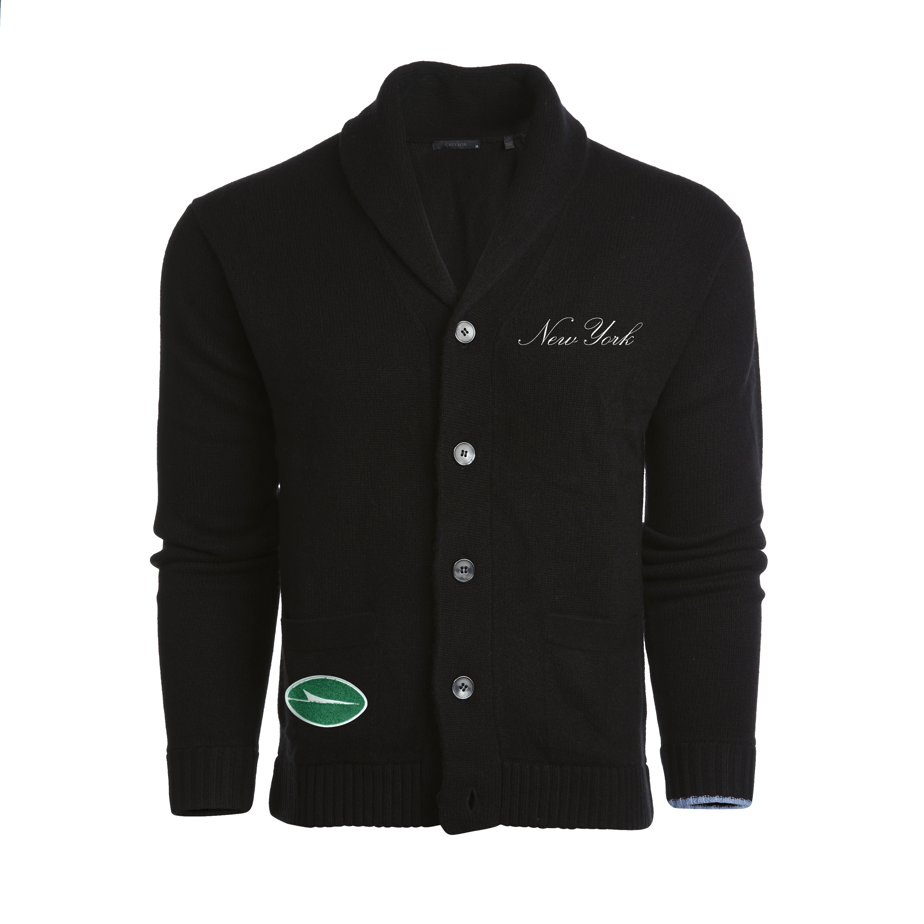 Mens New York Jets Ottawa Shawl Cardigan | Greyson Clothiers Mens New York Jets Ottawa Shawl Cardigan | Greyson Clothiers