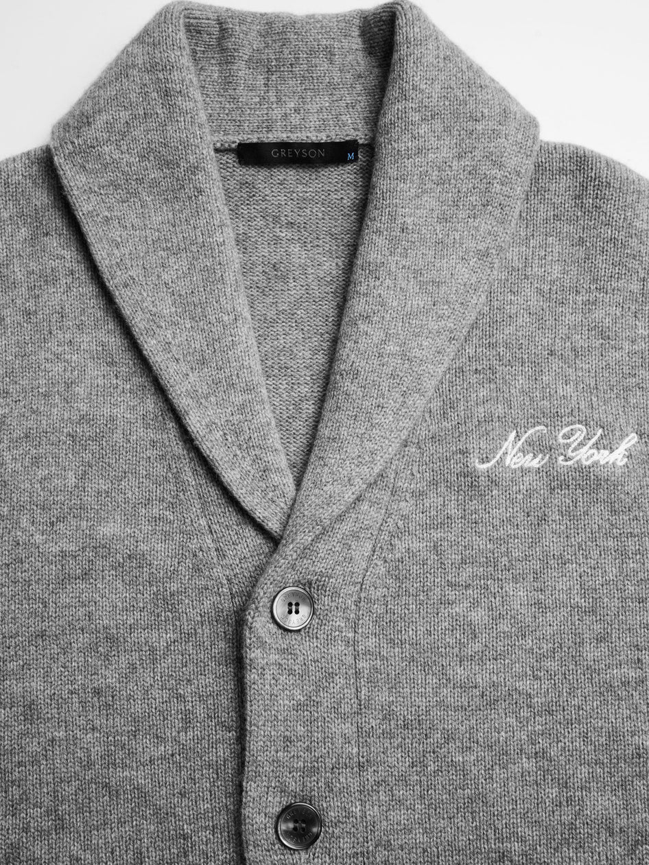 Greyson Clothiers New York Giants Ottawa Shawl Cardigan in SMOKE HEATHER