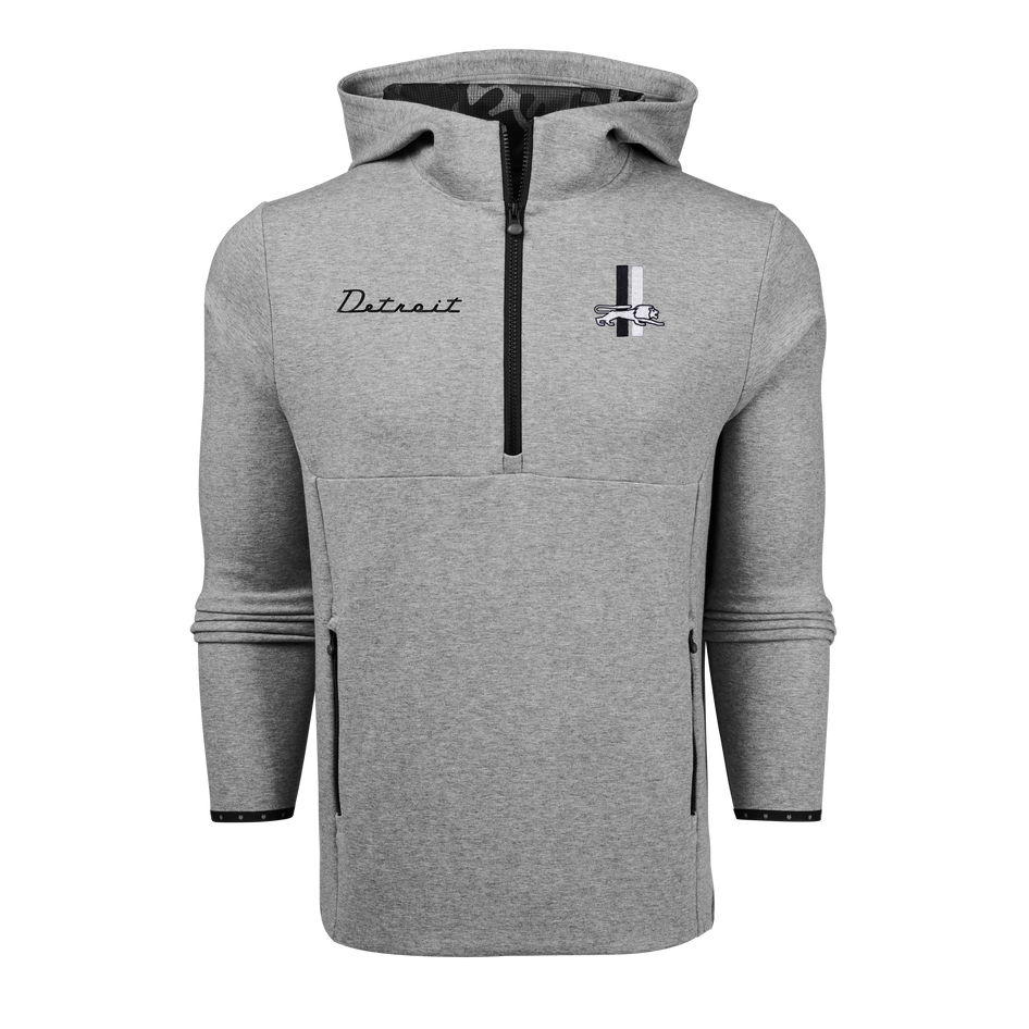 Detroit Lions Vintage Calgary Quarter Zip Hoodie