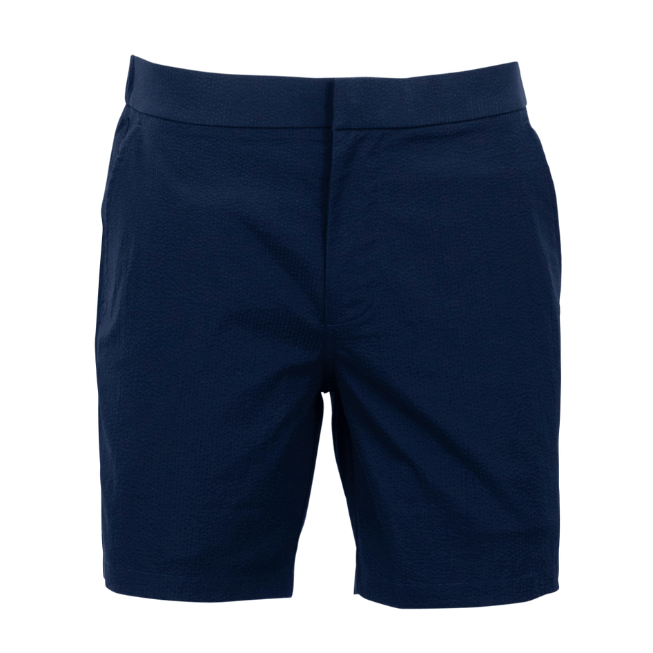 Greyson Clothiers Rhodes Seersucker Short in MALTESE BLUE