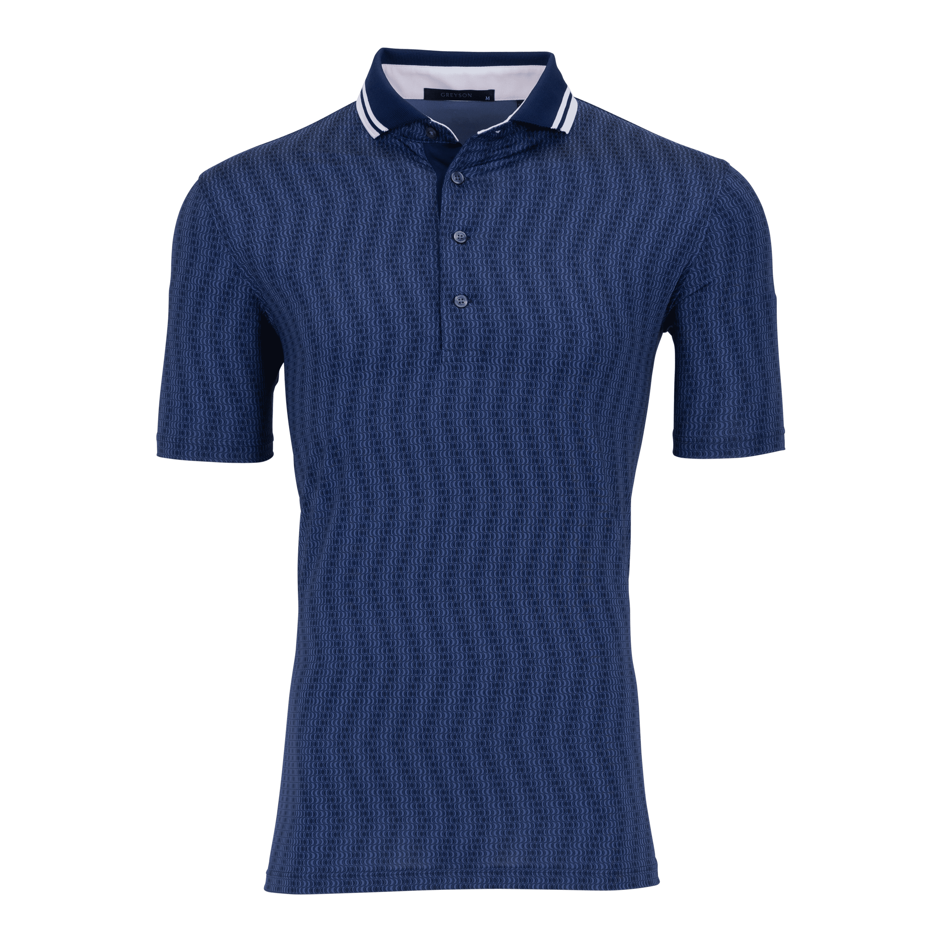 Mens As The Waves Glow Short Sleeve Polo Performance Printed