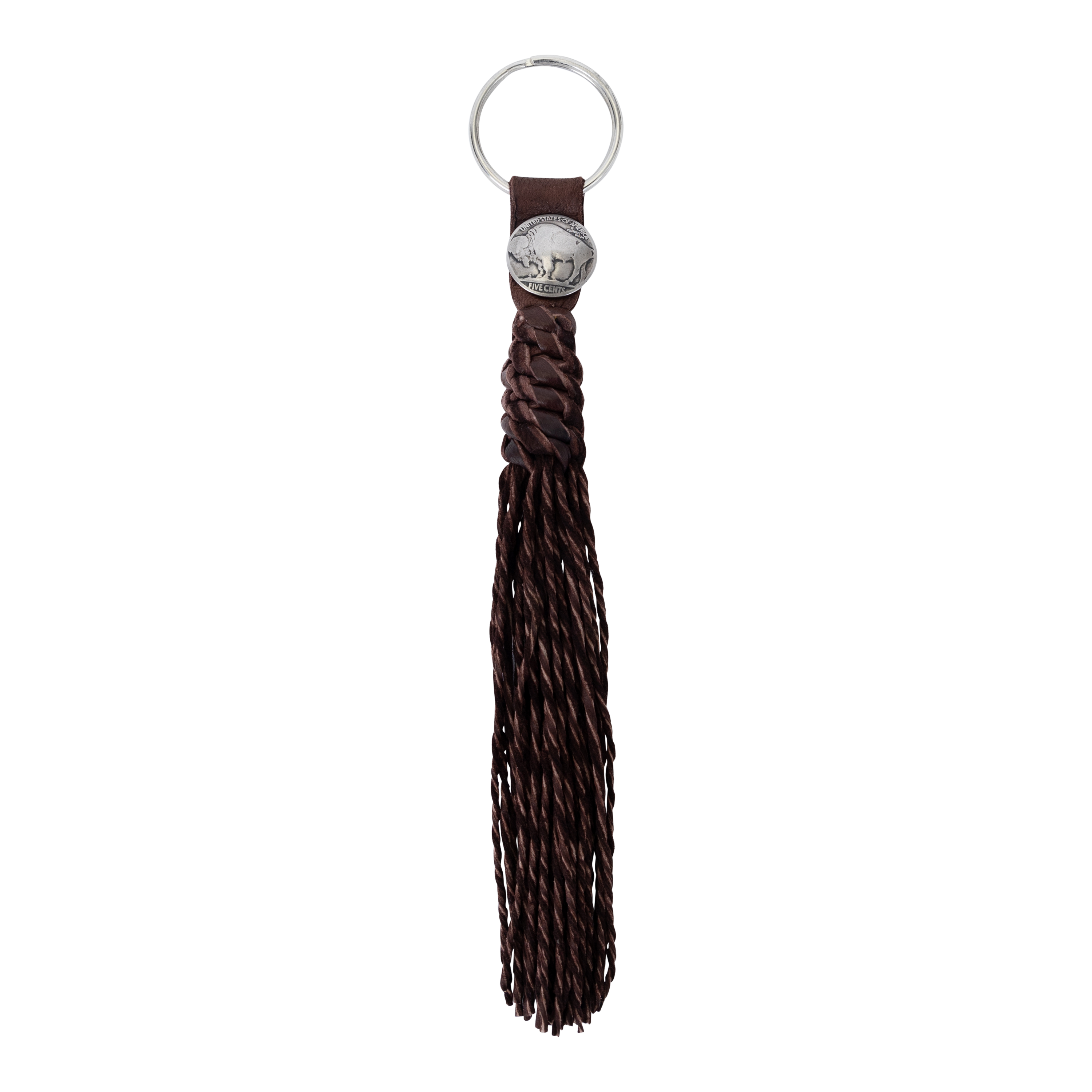 Bison Coin Braided Leather Keychain Greyson Clothiers
