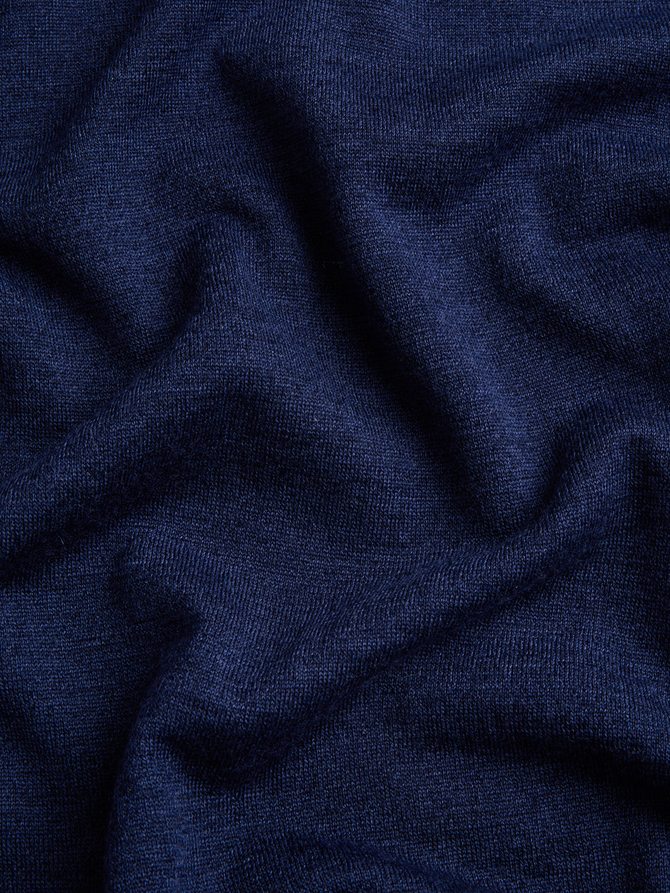 Napeague Sweater Hoodie Maltese Blue - Merino Wool Linen Knit Fabric Texture Close-Up | Greyson Clothiers