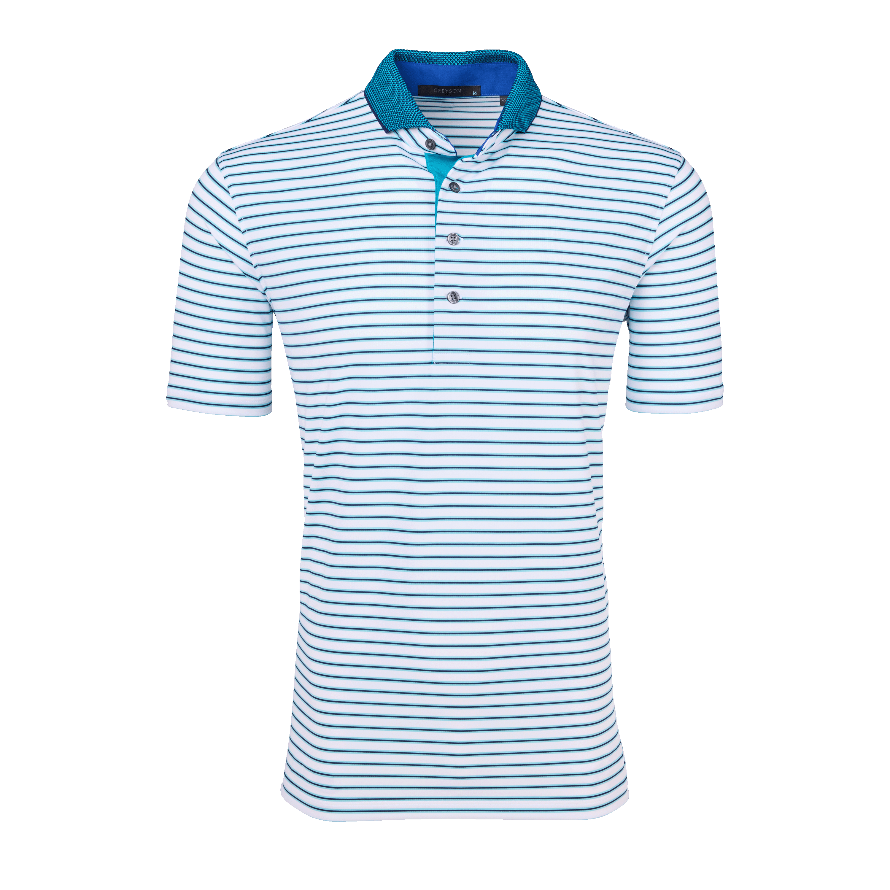 Mens Arenal Short Sleeve Polo - Performance Striped Polo with Knit Mens Arenal Short Sleeve Polo - Performance Striped Polo with Knit