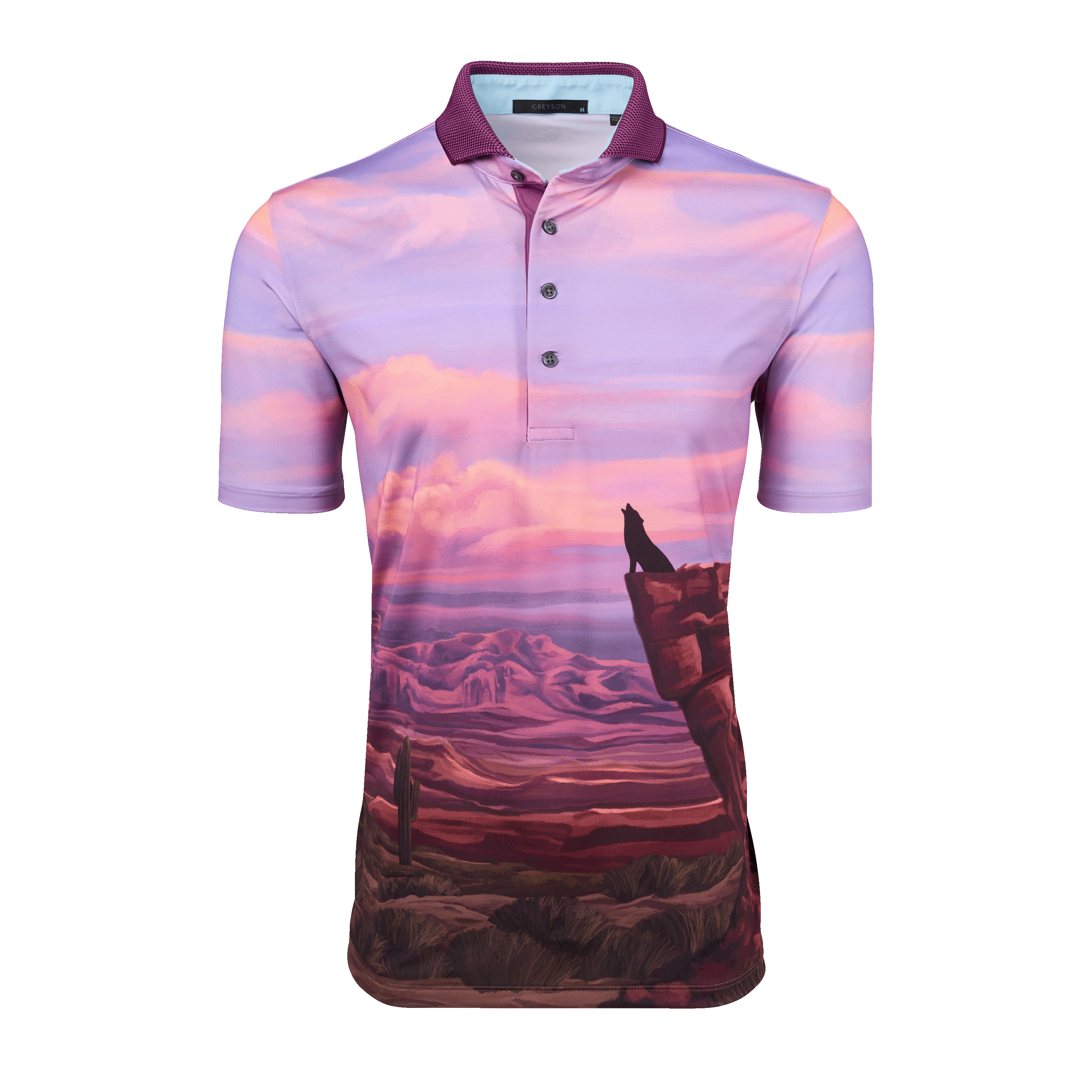 Mens Canyon Stalk Short Sleeve Polo - Performance Printed