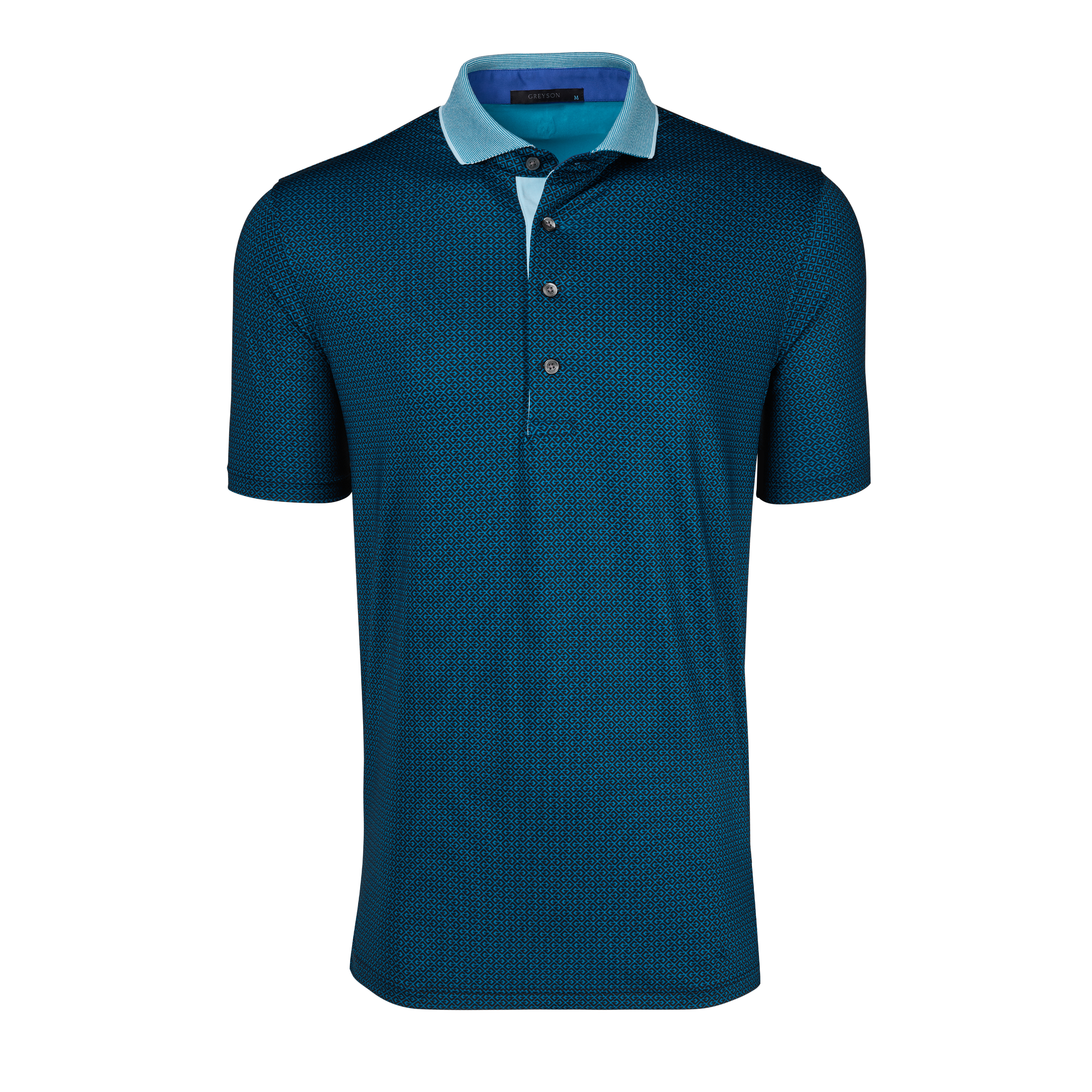 Mens Pixel G Short Sleeve Polo - Performance Printed Polo with Mens Pixel G Short Sleeve Polo - Performance Printed Polo with