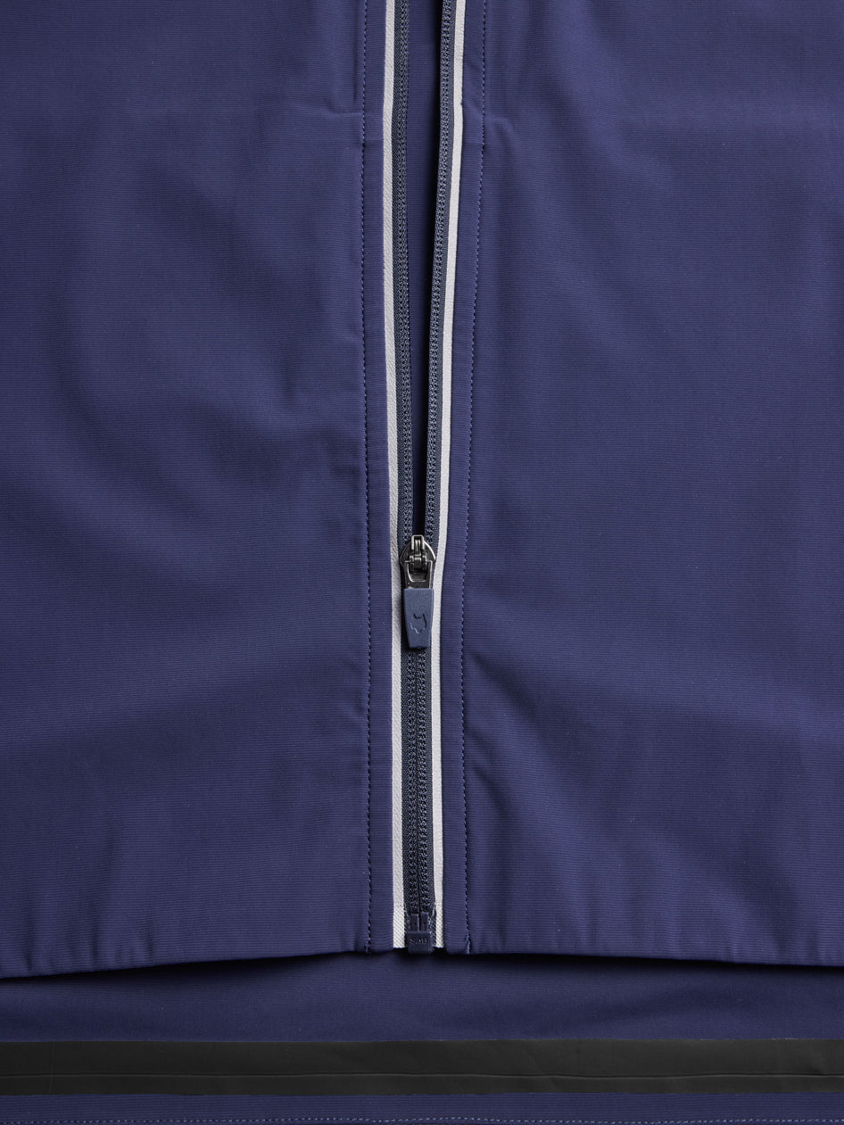 Coywolf Sport Vest Reflective Center Zip Detail - Maltese Blue Men's Golf Vest | Greyson Clothiers