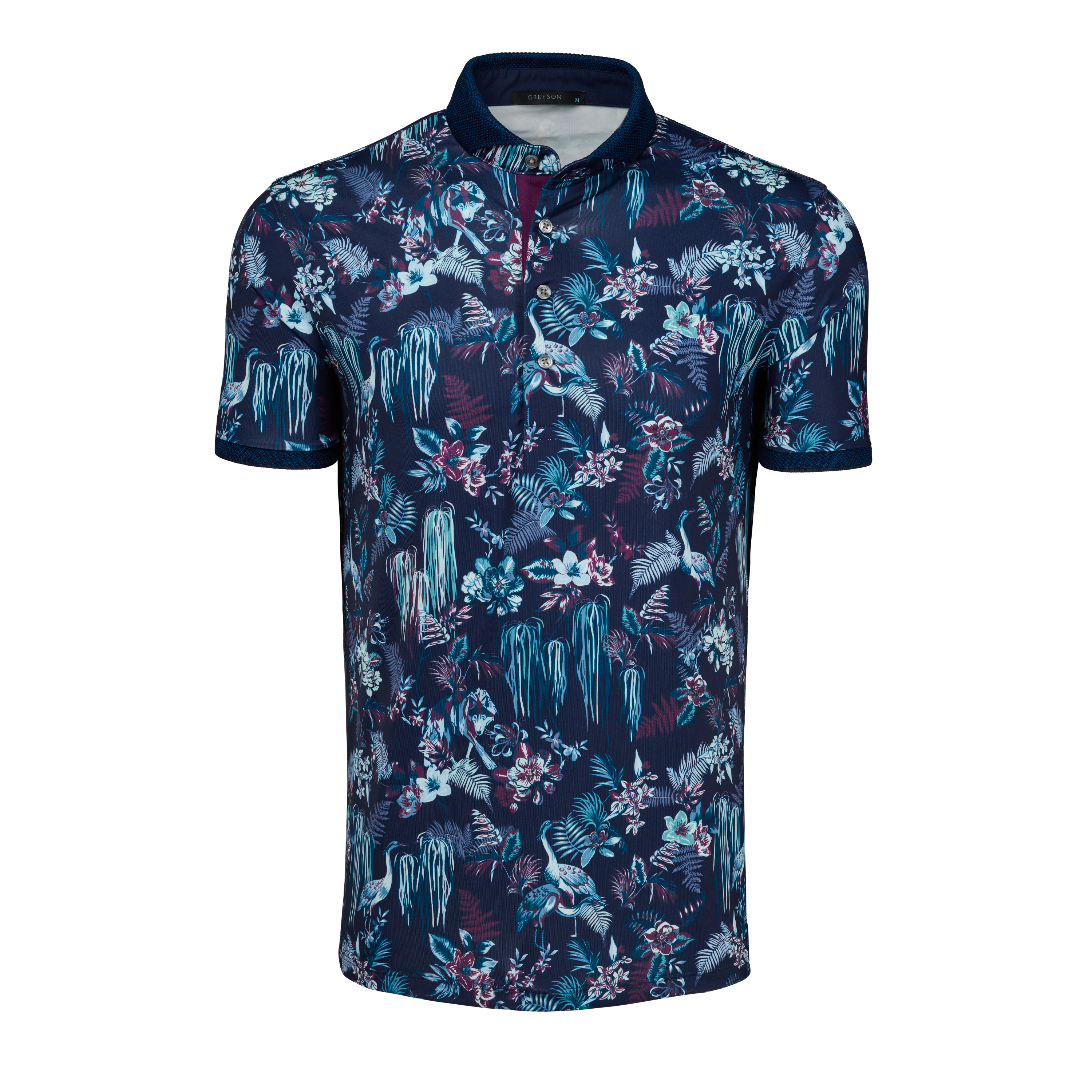 Mens Night Lurk Short Sleeve Polo - Performance Printed Polo with 