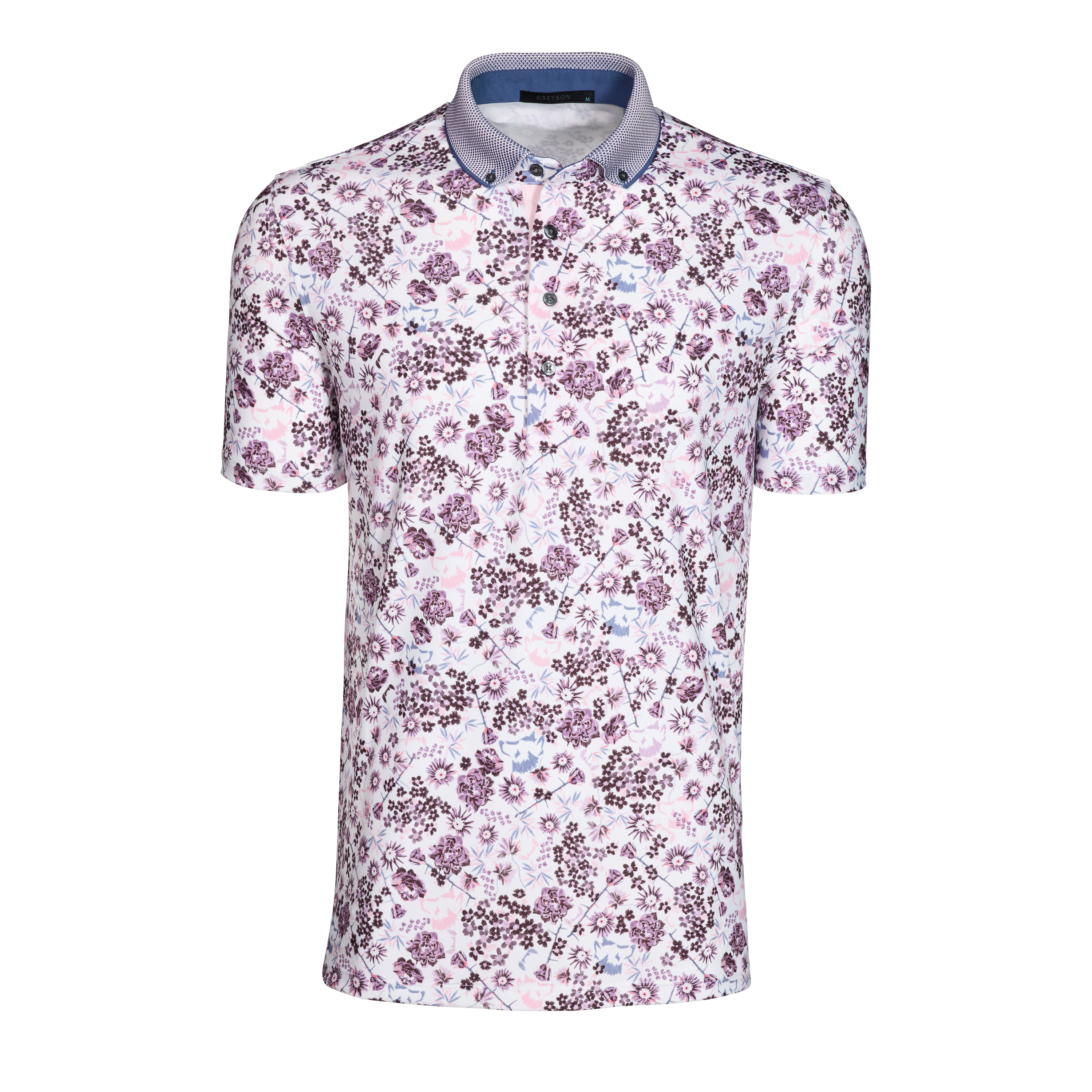 Mens Silver Fang Short Sleeve Polo - Performance Printed Polo with
