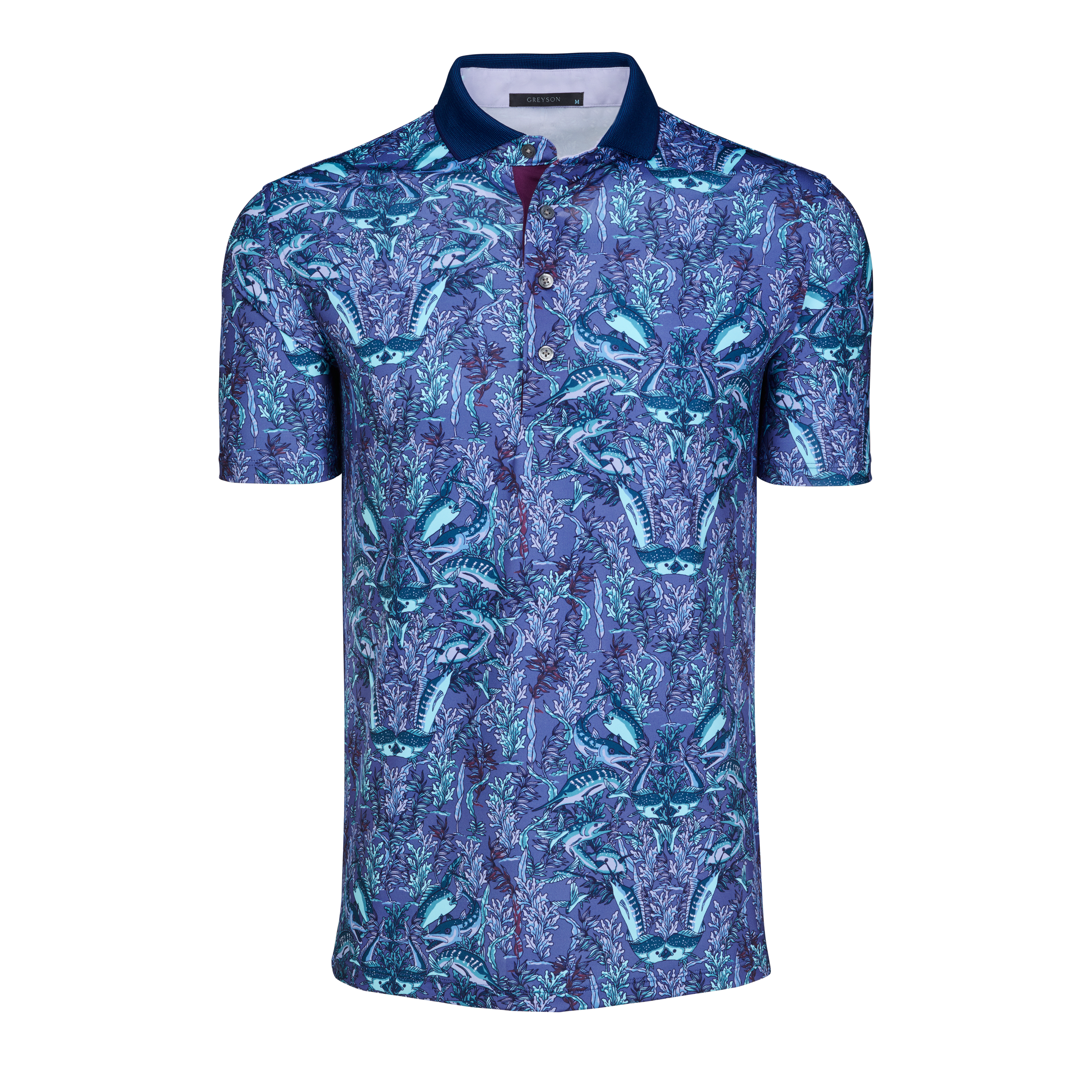 GREYSON グレイソン　 FOOTPRINTS POLO 表記M Greyson 2026 PGA Championship Saranac Polo in Falcon and Wolf Blue メンズウェア