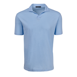 Alpha Slub Johnny Collar Short Sleeve Polo