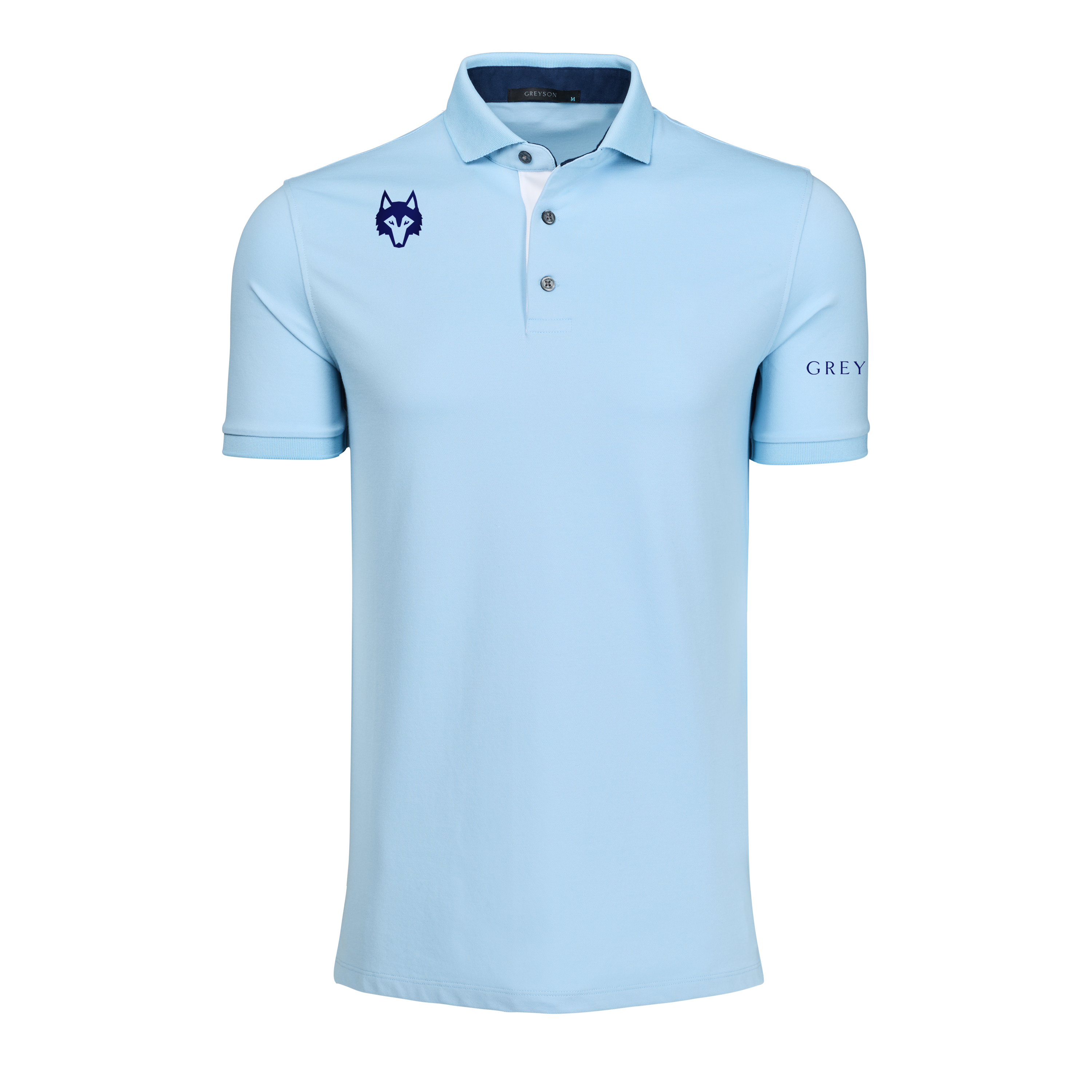GREYSON FOOTPRINTS POLO FALCON 日本M/L相当 Mens Players Club Wolf Icon Short Sleeve Polo - Performance Solid
