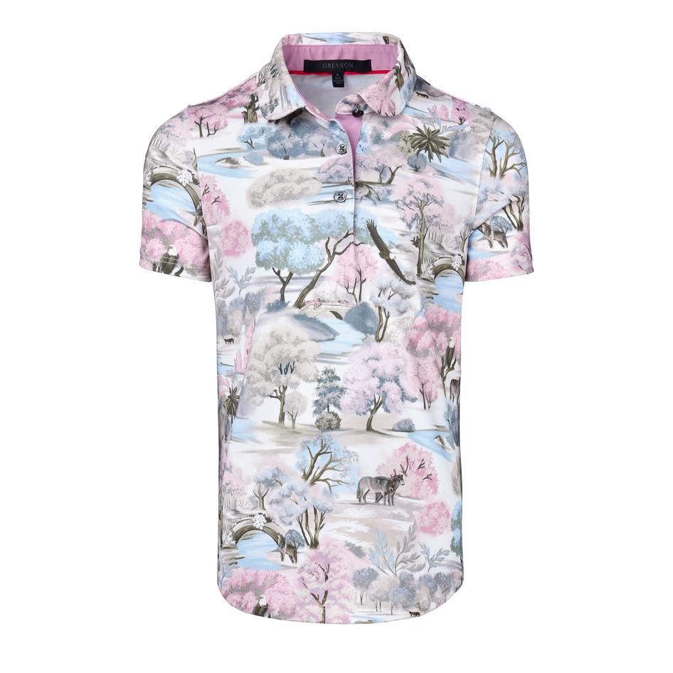 Girls' Scarlett Wolves Roam Short Sleeve Polo