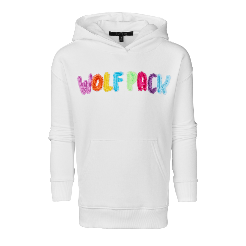 Greyson Clothiers Girls Wolf Pack Rainbow Hoodie