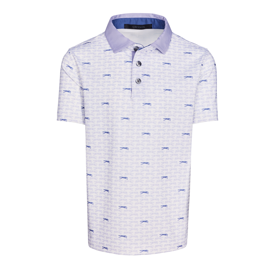Boy's Running Wolf Short Sleeve Polo