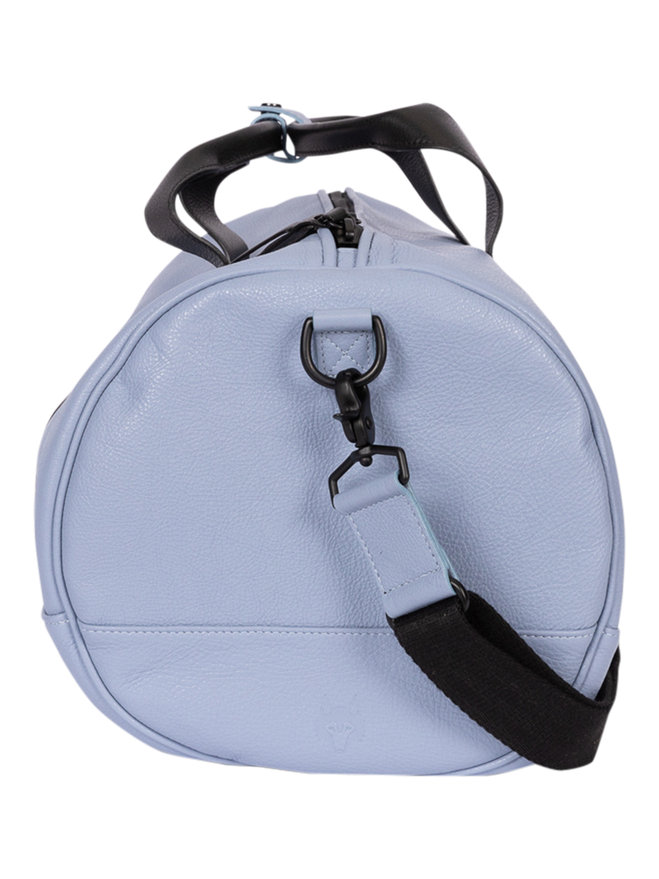 Greyson Clothiers Pebbled Leather Duffle Bag in WOLF BLUE