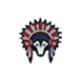 American Wise Wolf Embroidered Patch - Red/White/Blue