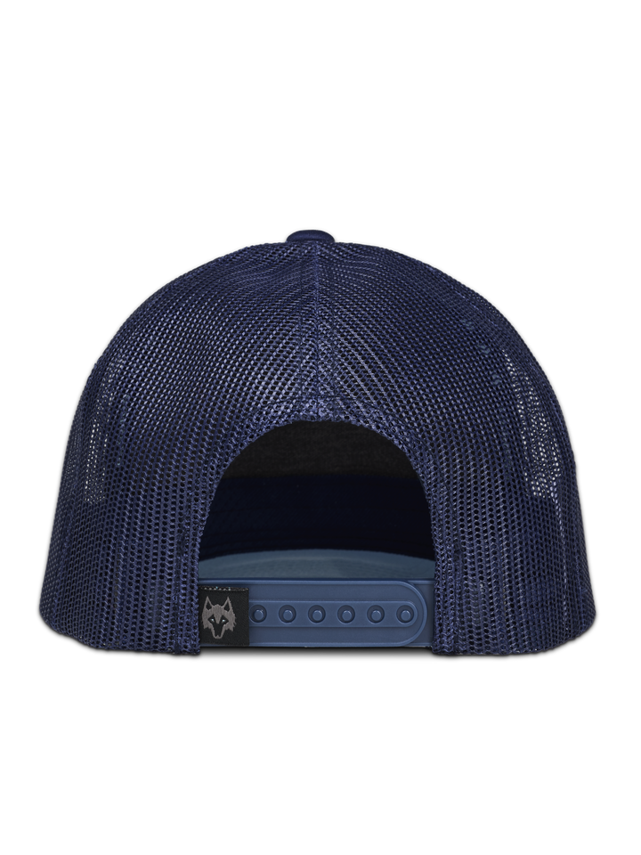 Mens Running Wolf Shield Trucker Hat | Greyson Clothiers