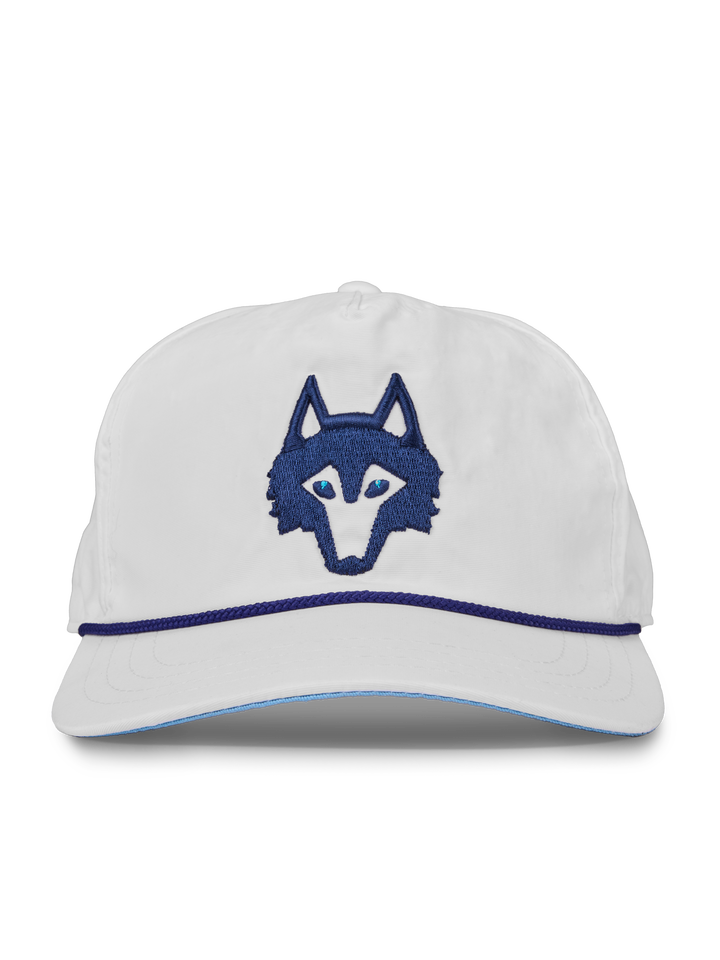Mens Icon Rope Hat - Structured Flat Brim Snapback Cap with Logo