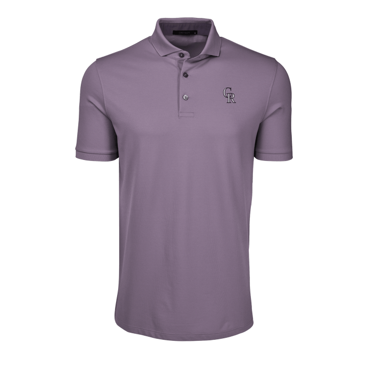 Mens Colorado Rockies Wolf Short Sleeve Polo - Performance Stretch