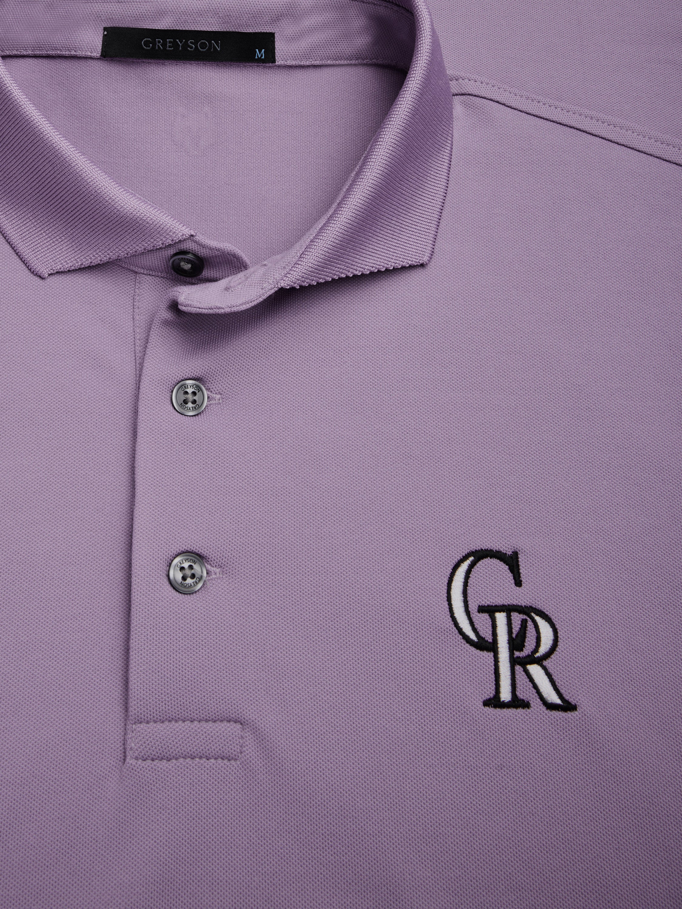 Mens Colorado Rockies Wolf Short Sleeve Polo - Performance Stretch