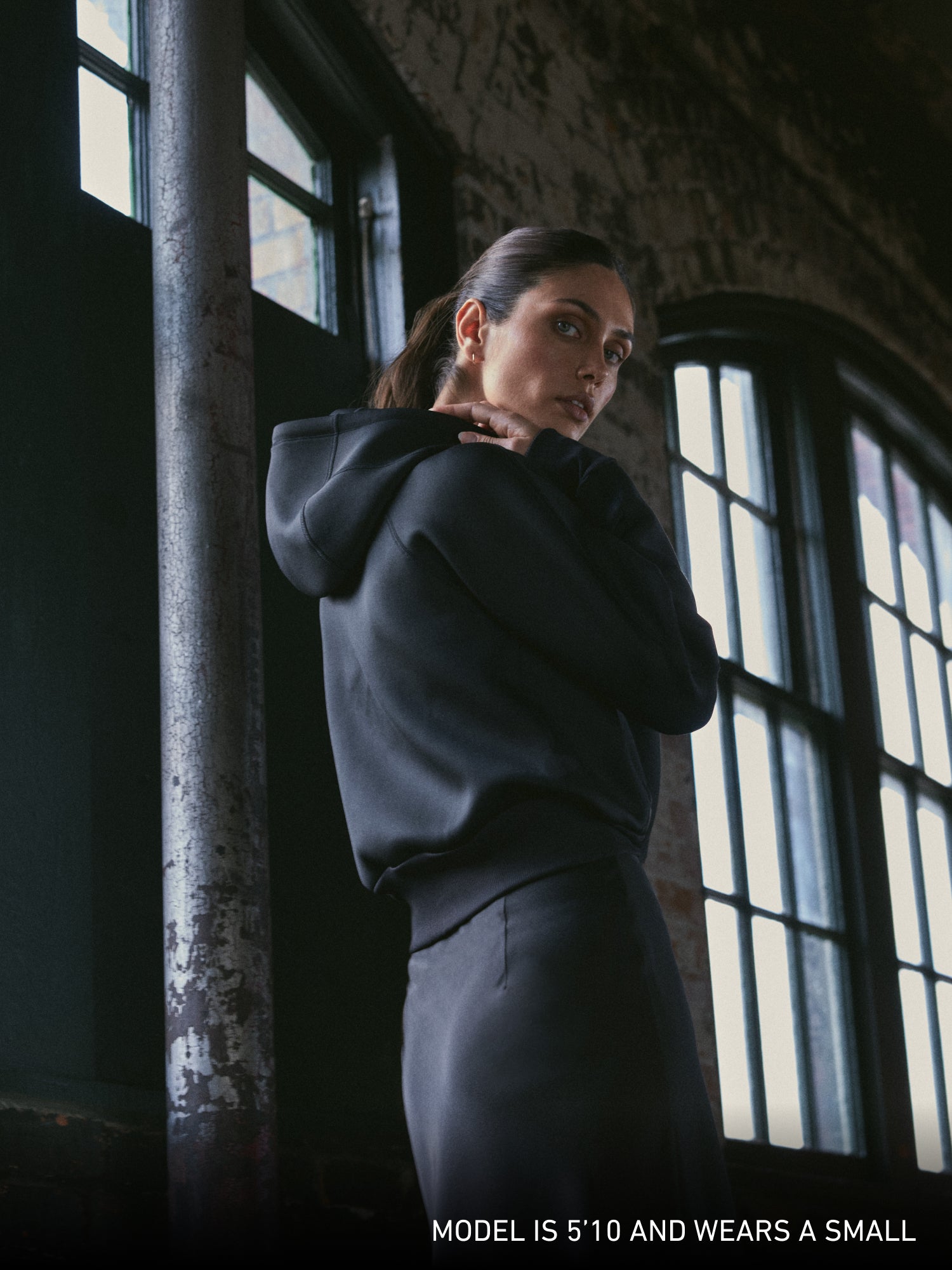 Womens Kristina Full-Zip Hoodie - Midweight Cropped Athletic